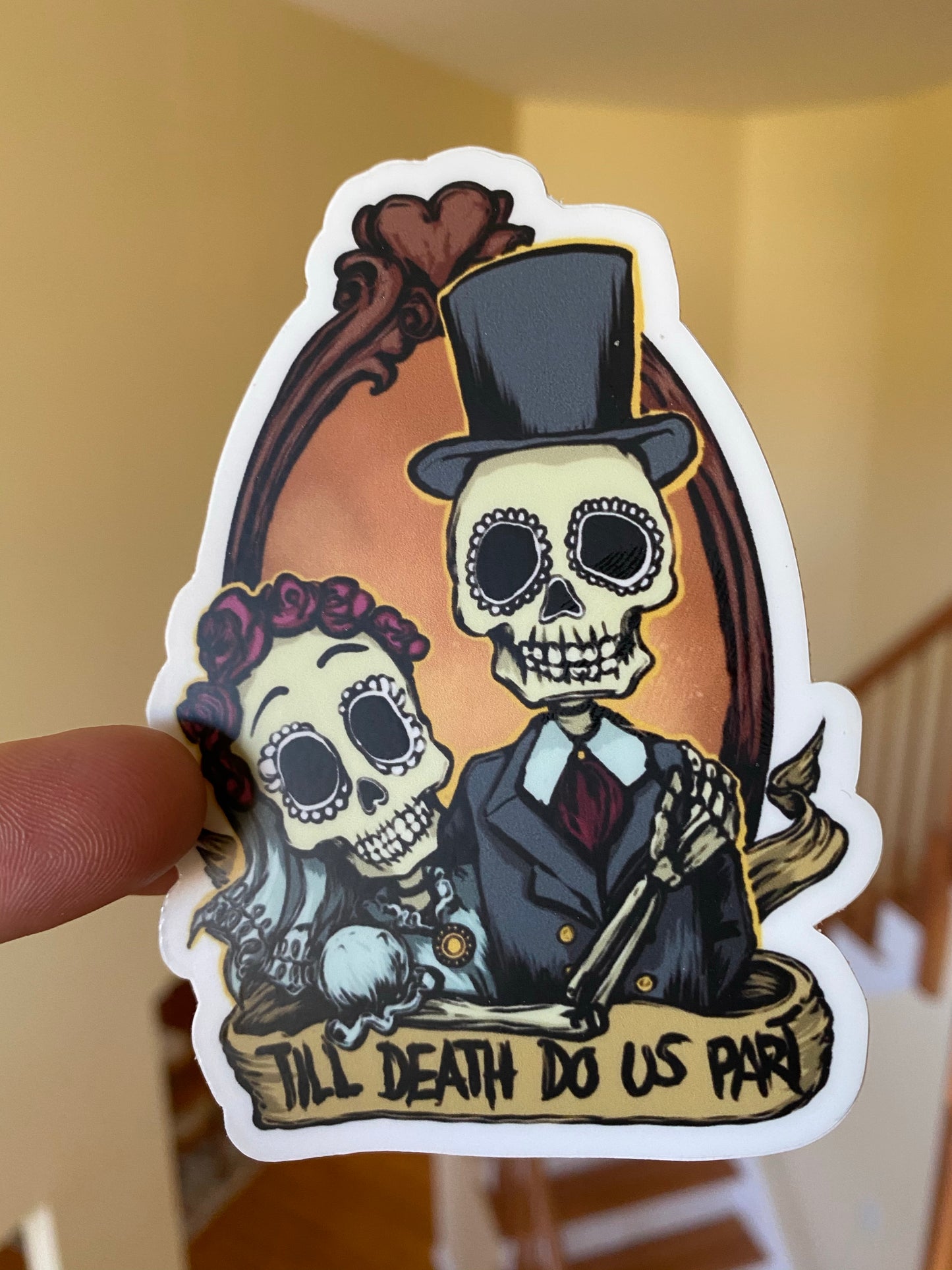 Sugar skull couple day of the dead until death do us apart Tattoo art