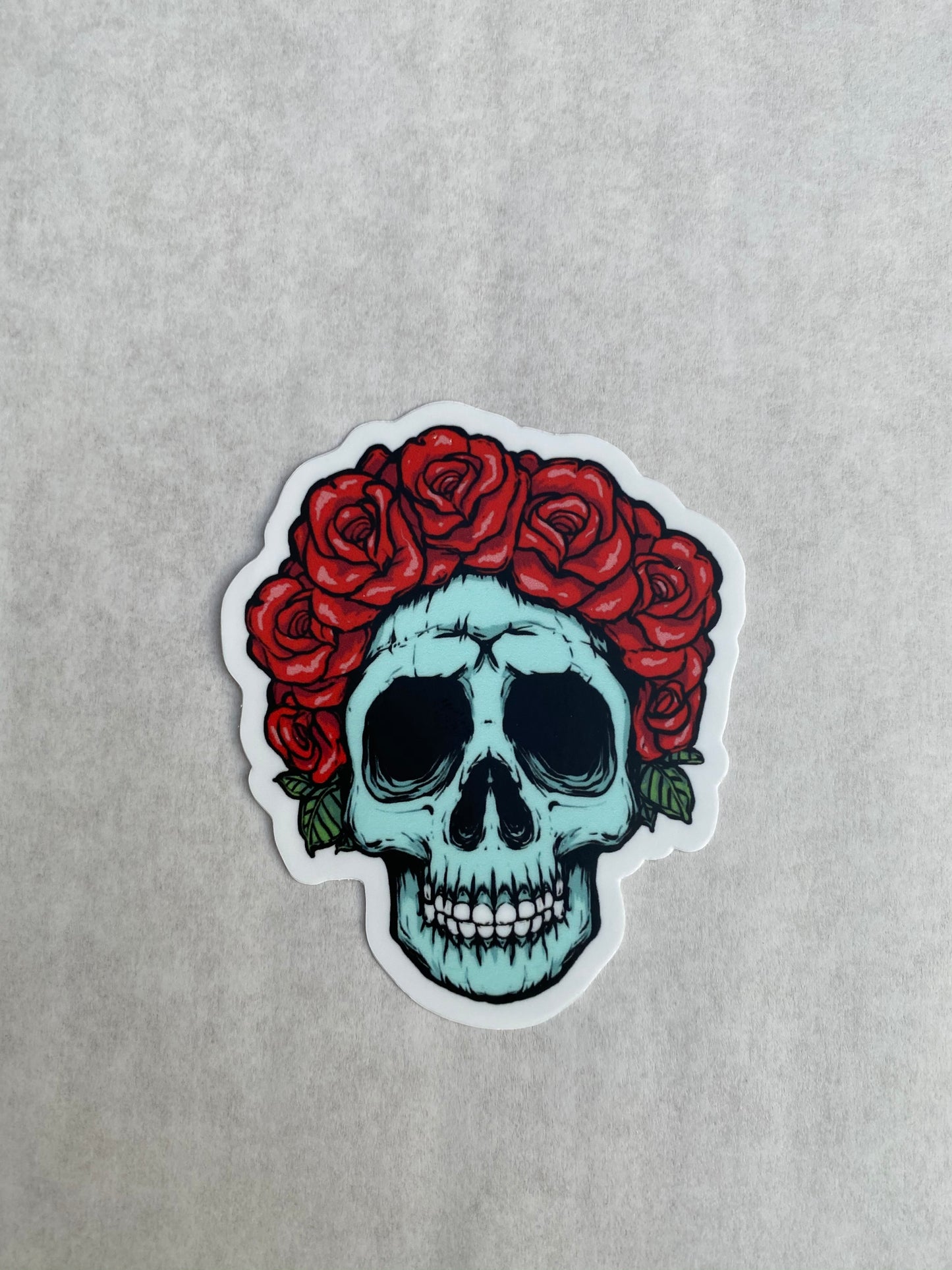 Skulls and Roses sticker - skull art