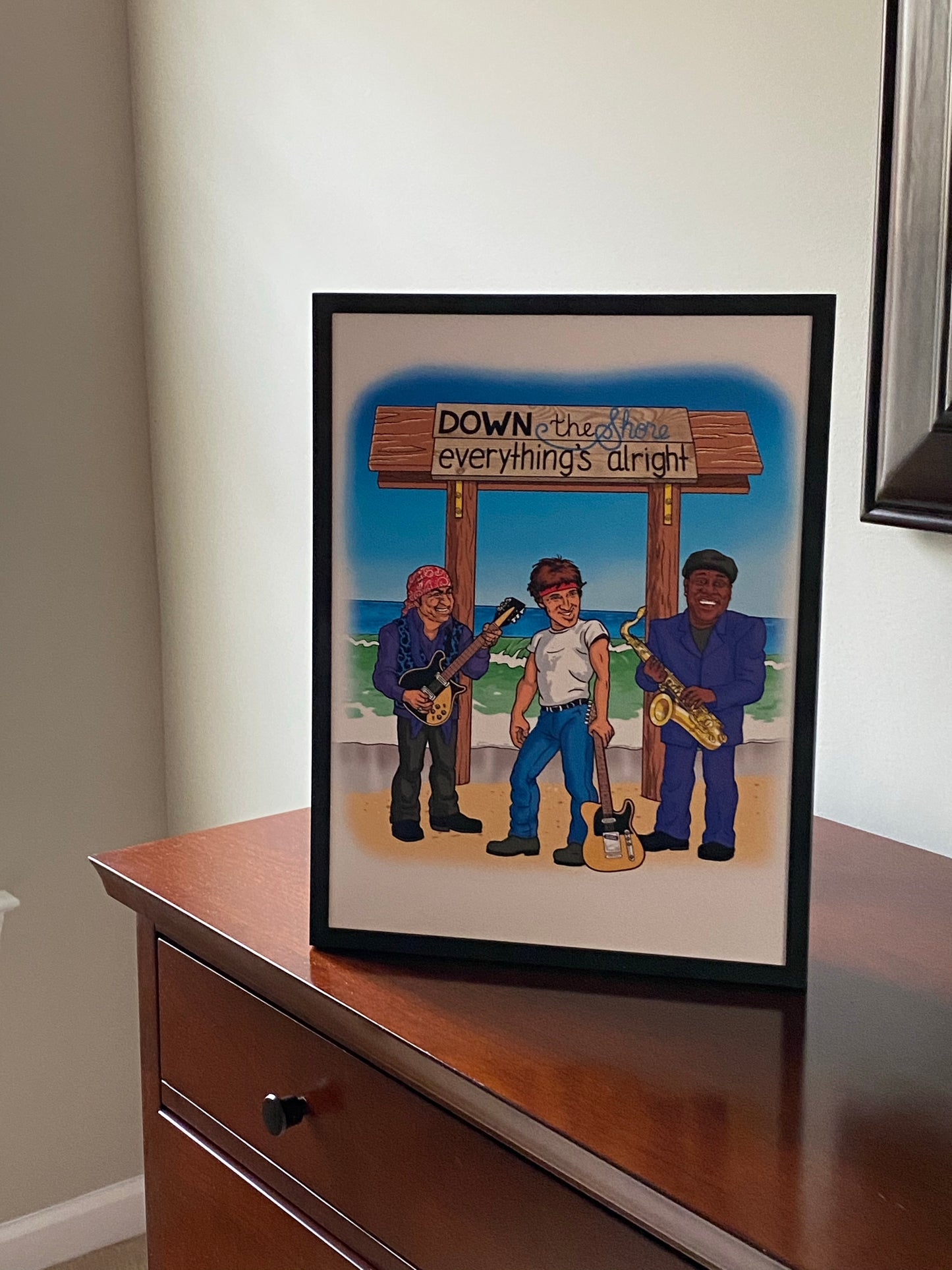 Bruce Springsteen Down the Shore everything’s alright 8x8 print - E street band