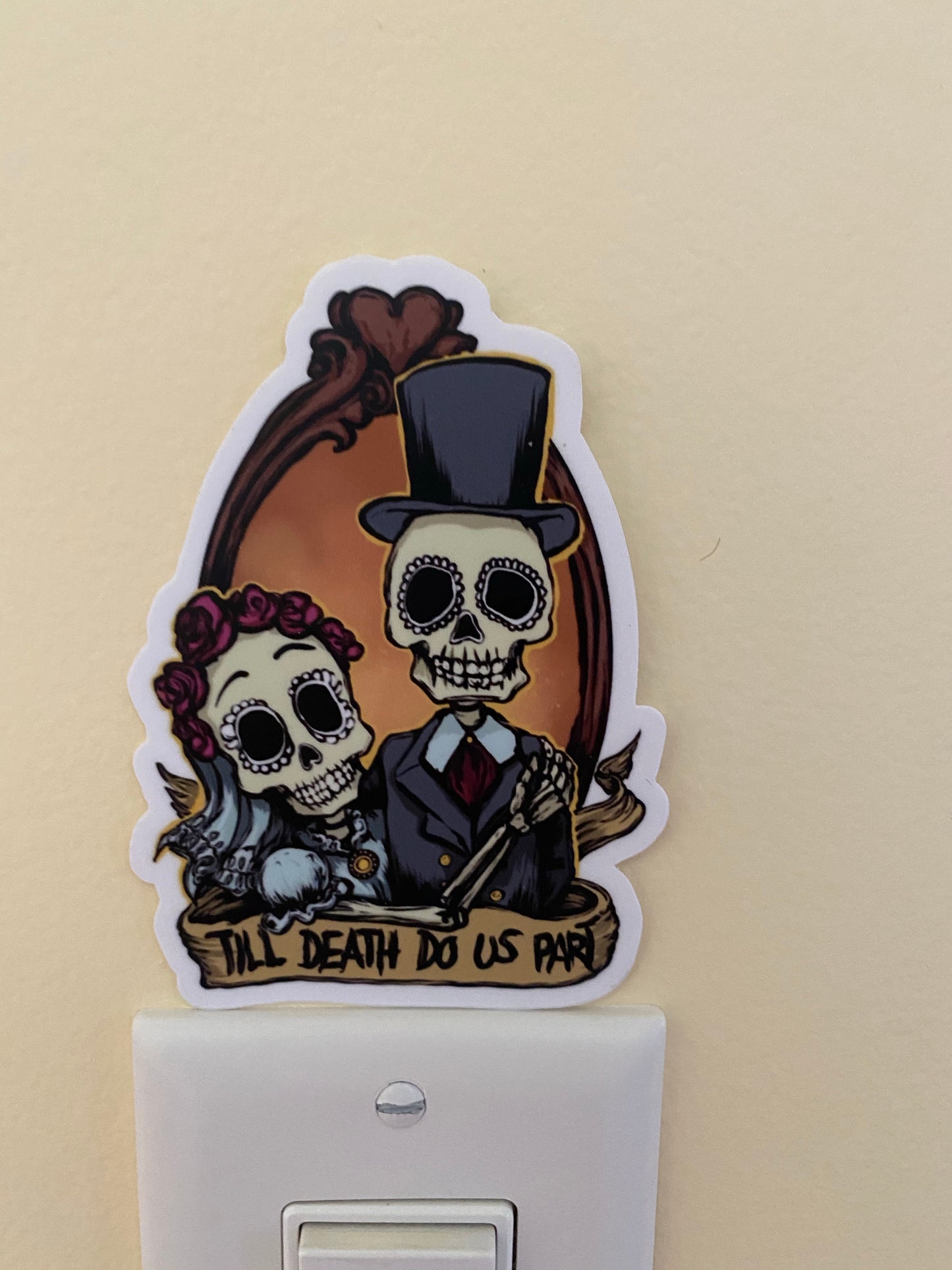 Sugar skull couple day of the dead until death do us apart Tattoo art
