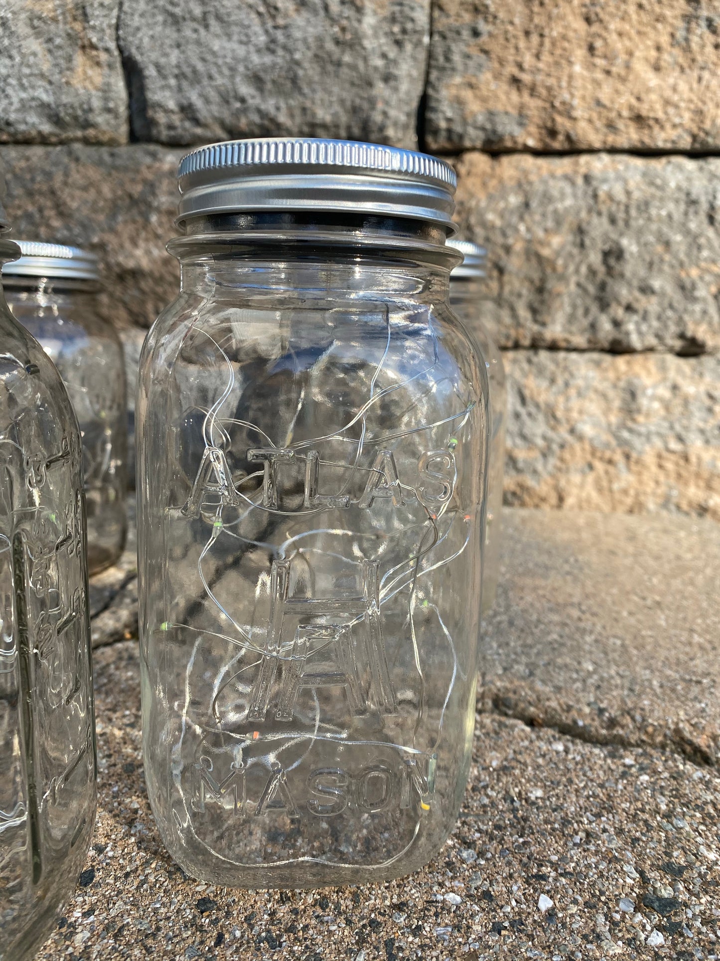 Vintage mason jar 32 oz fairy lights multi color all the rage