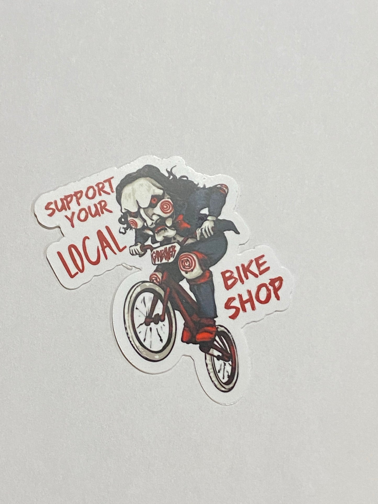 Support your local bike shop - saw inspired horror BMX sticker