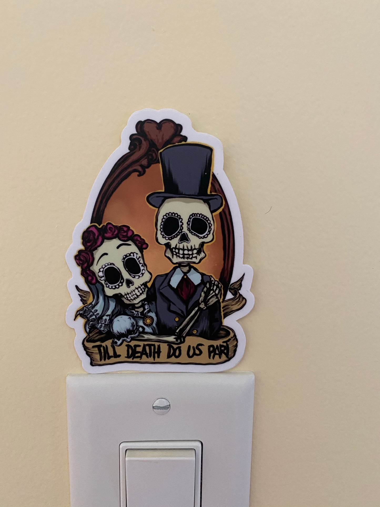 Sugar skull couple day of the dead until death do us apart Tattoo art