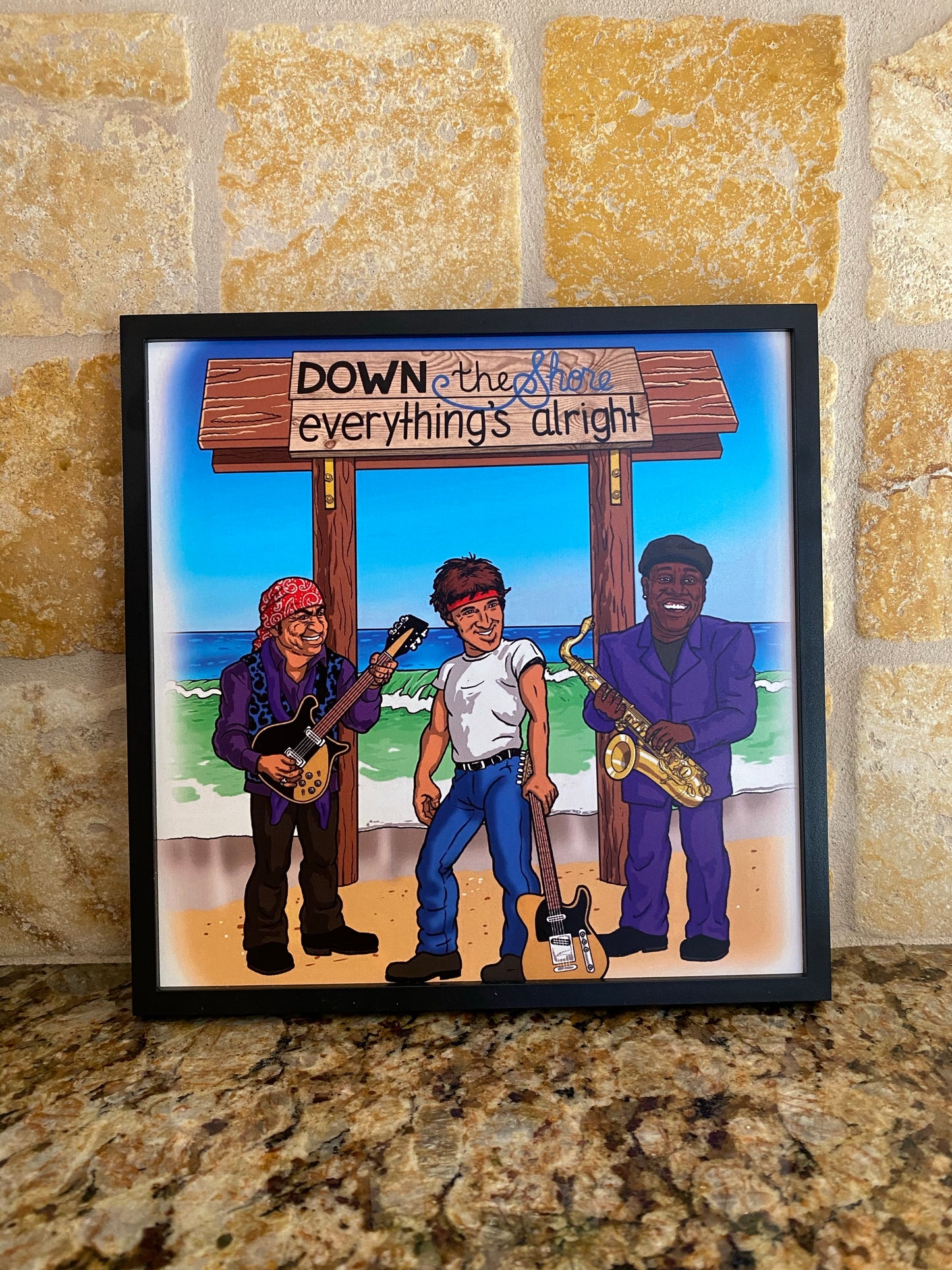 Bruce Springsteen Down the Shore everything’s alright 8x8 print - E street band
