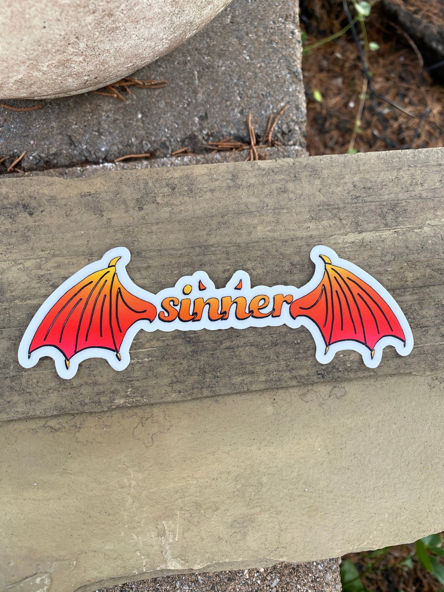 Devil sinner wings sticker - cute devil wings sticker