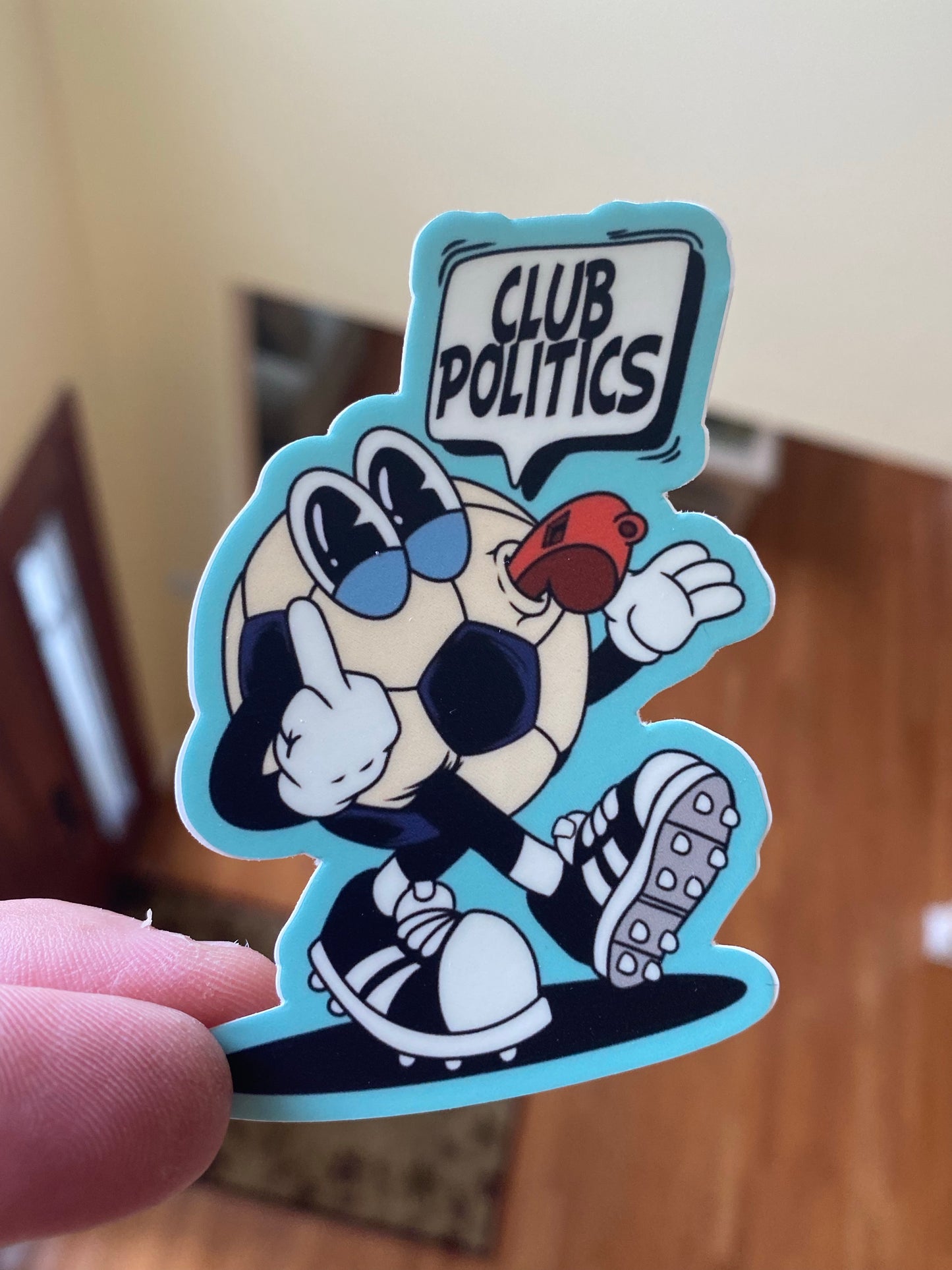 Soccer club politics vinyl 3x2.5 - club soccer funny sticker ECNL donors need I say more