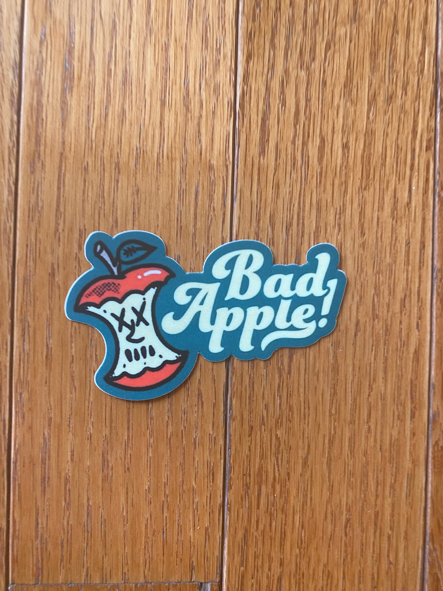 Bad Apple Rotten to the core sticker - 3x2 vinyl original design