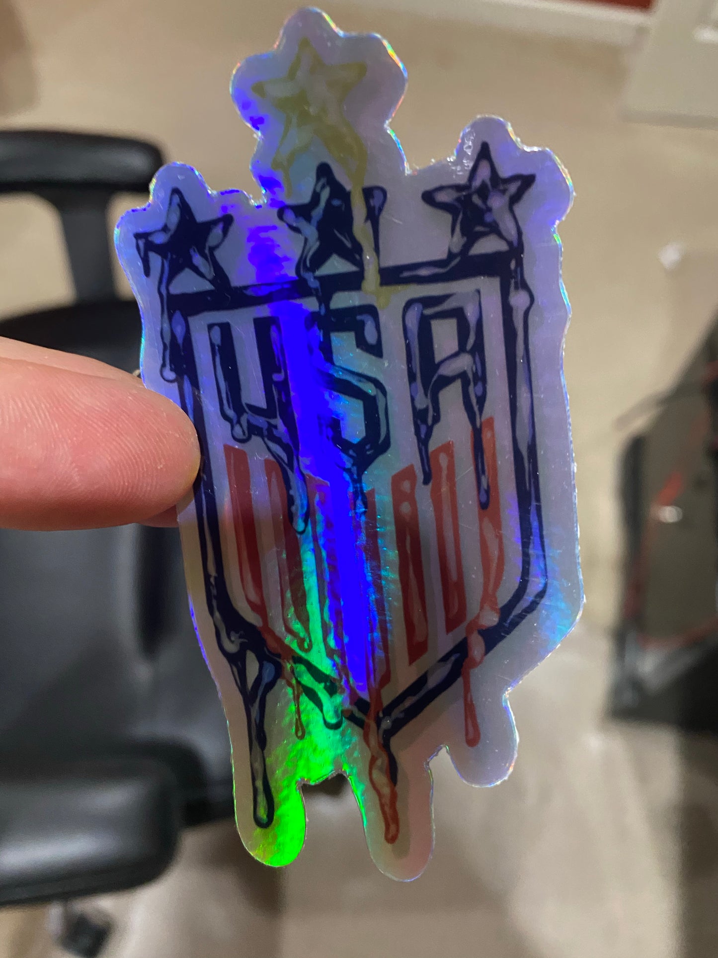 USA holographic USWNT team drip design USA 4 stars