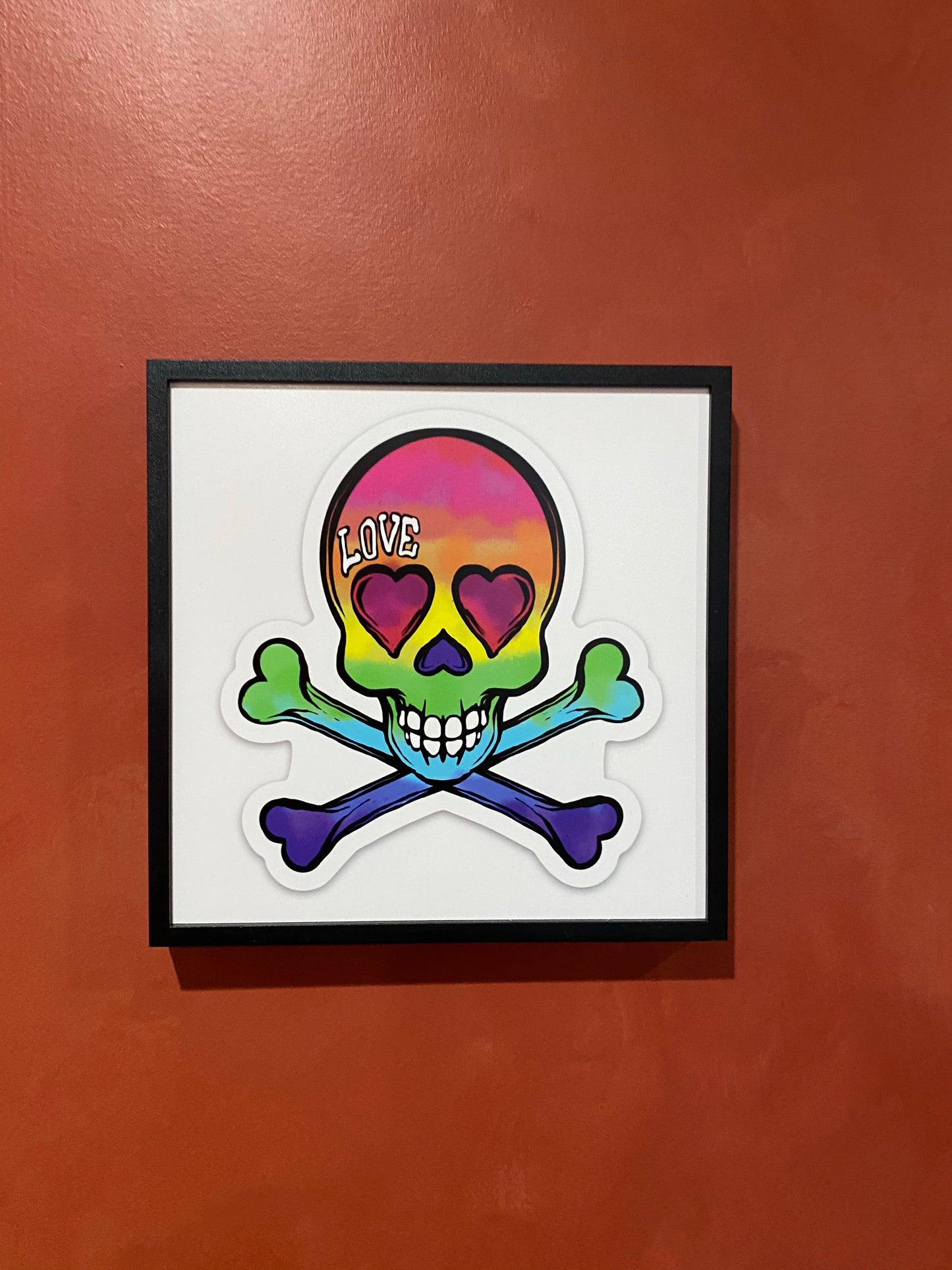 Peace love & skulls print - crossbones love