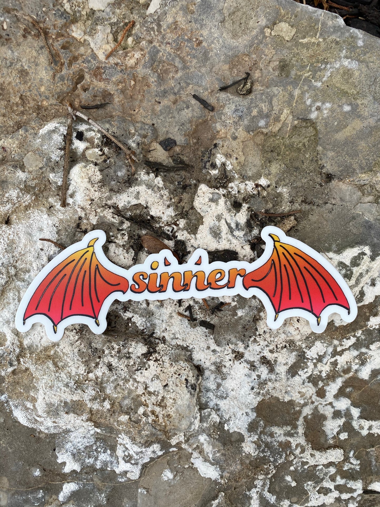 Devil sinner wings sticker - cute devil wings sticker