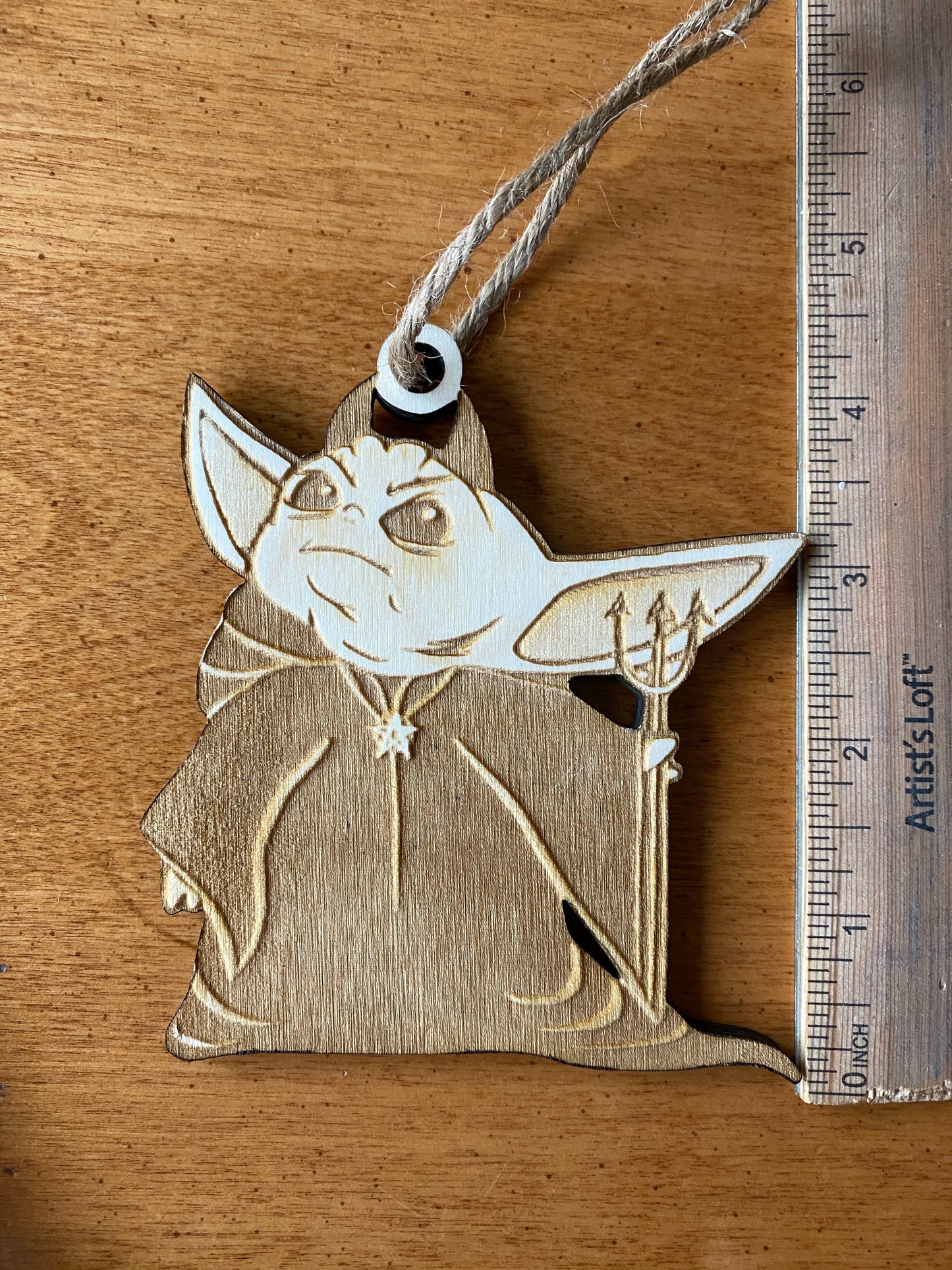 The evil child - super cute wood ornament - created by artist Penny slice