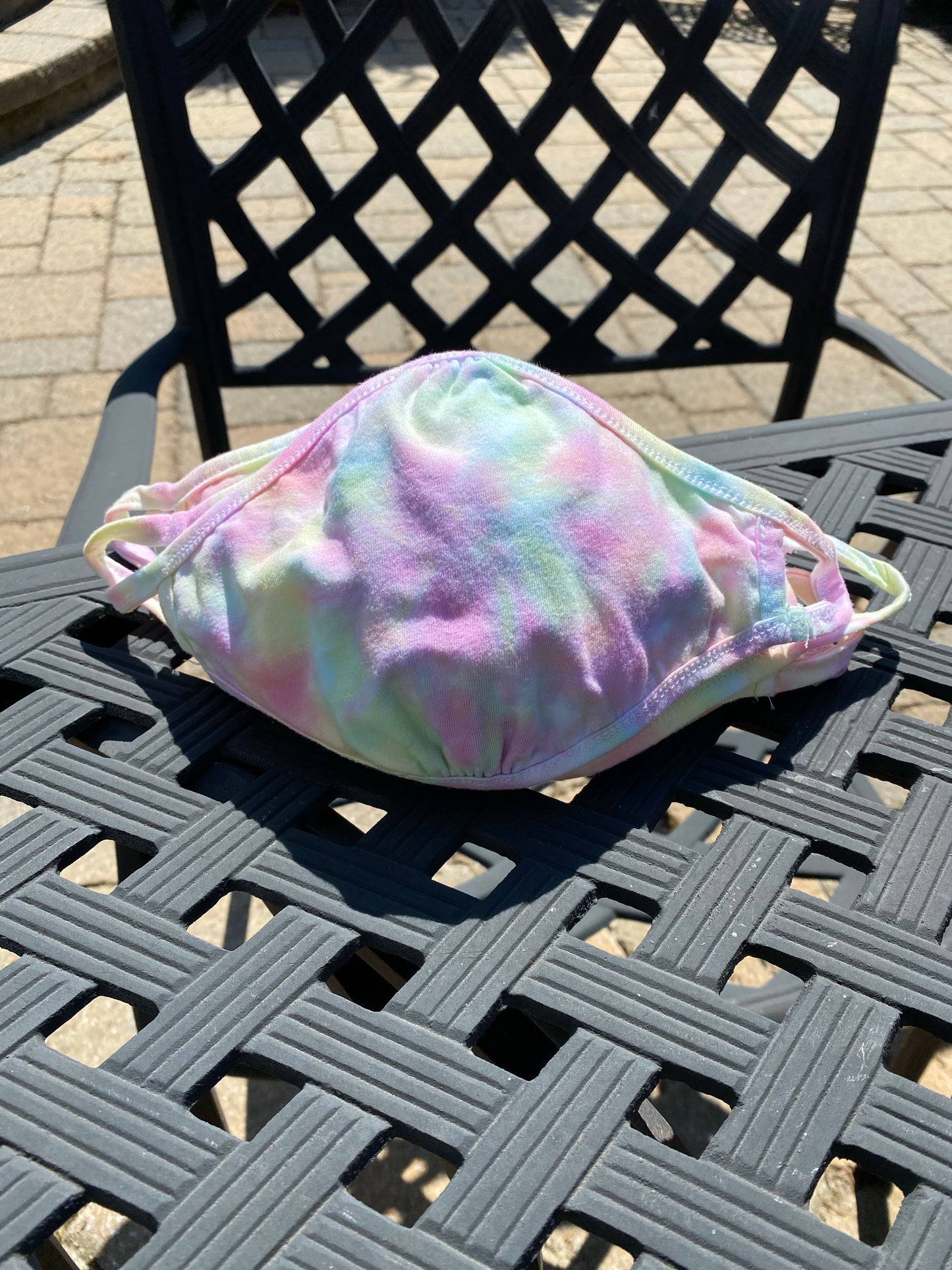 Tie dye face mask cotton candy - Next Level Adult Eco Performance face cover