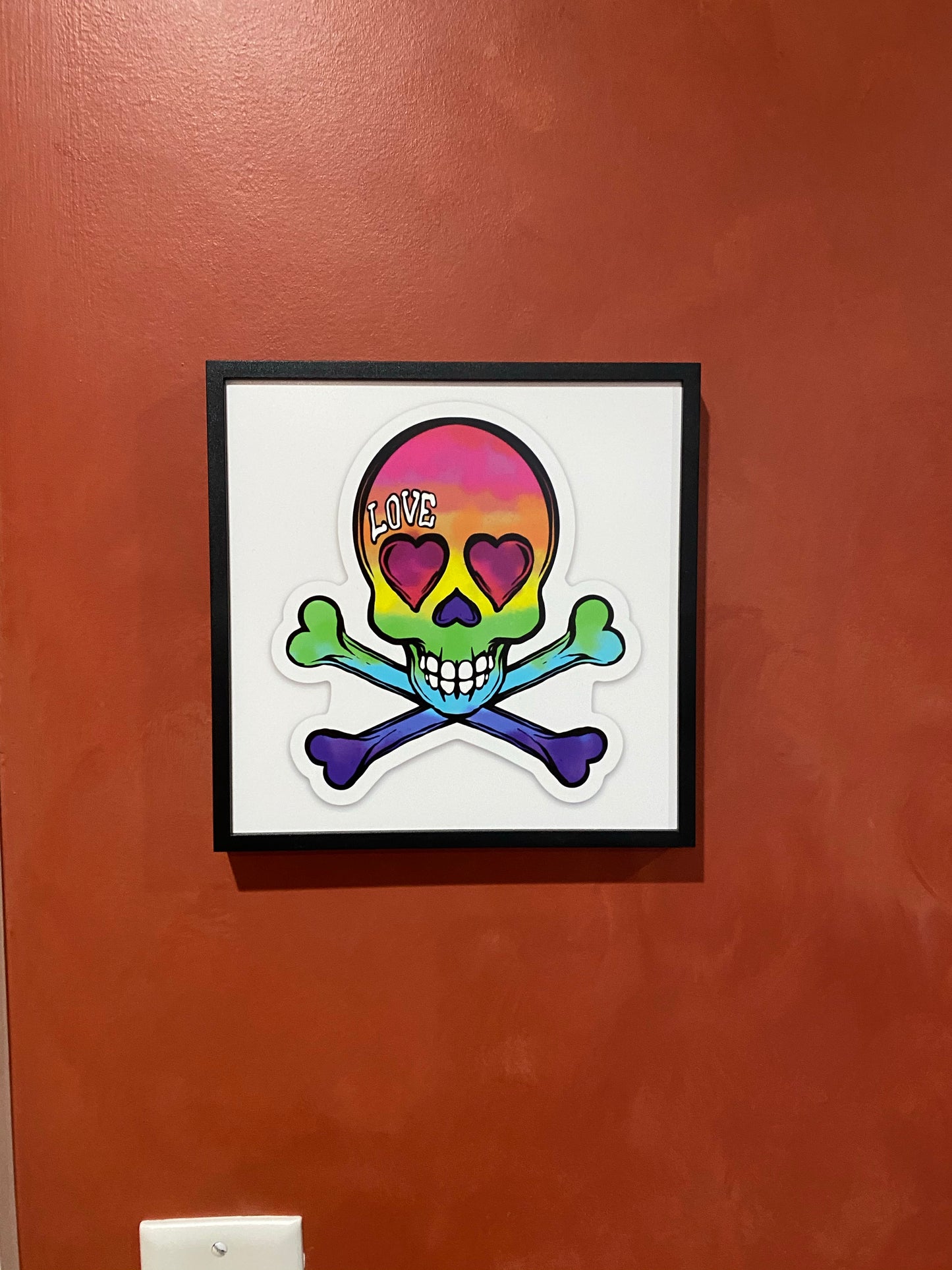 Peace love & skulls print - crossbones love