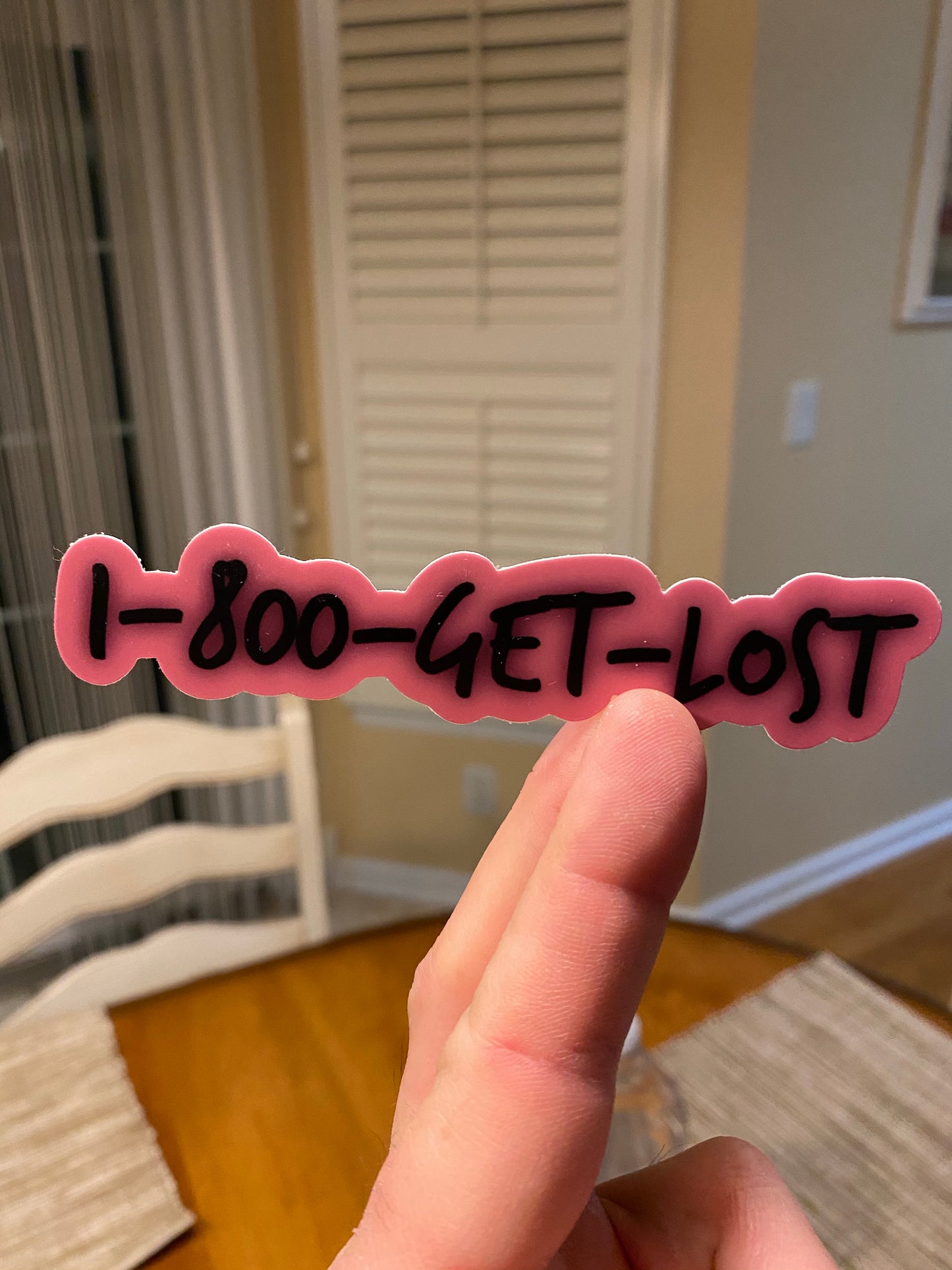 1-800 GET LOST sticker - funny stickers Get Lost