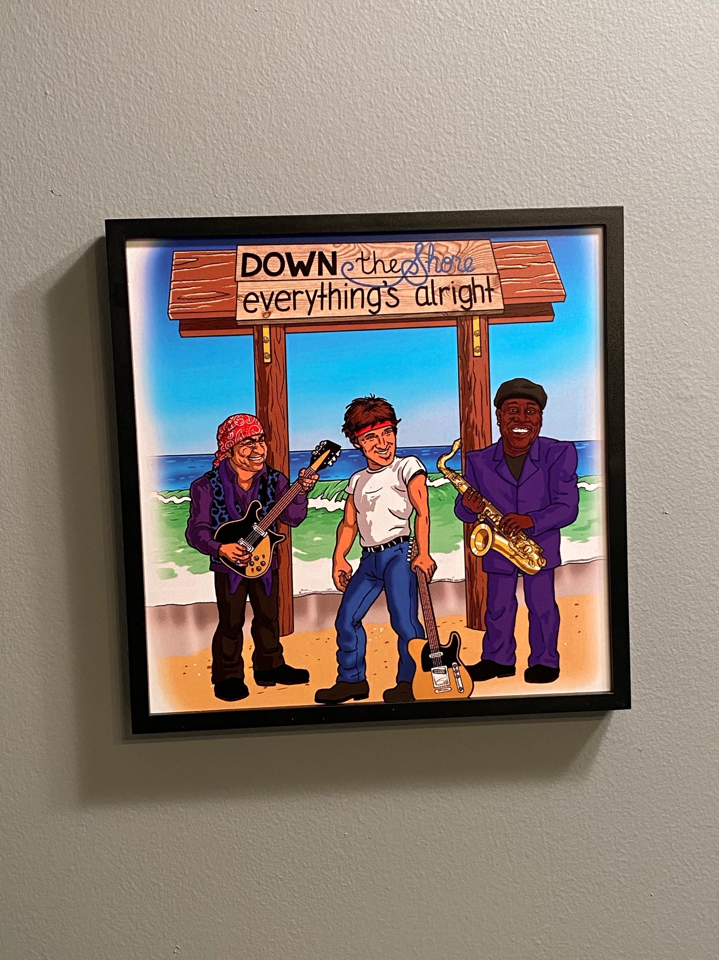 Bruce Springsteen Down the Shore everything’s alright 8x8 print - E street band
