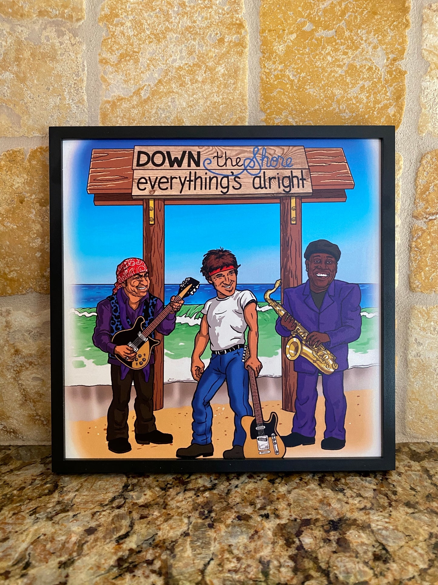 Bruce Springsteen Down the Shore everything’s alright 8x8 print - E street band
