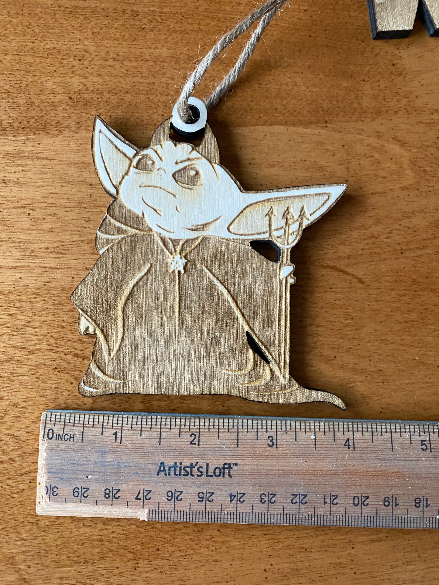 The evil child - super cute wood ornament - created by artist Penny slice