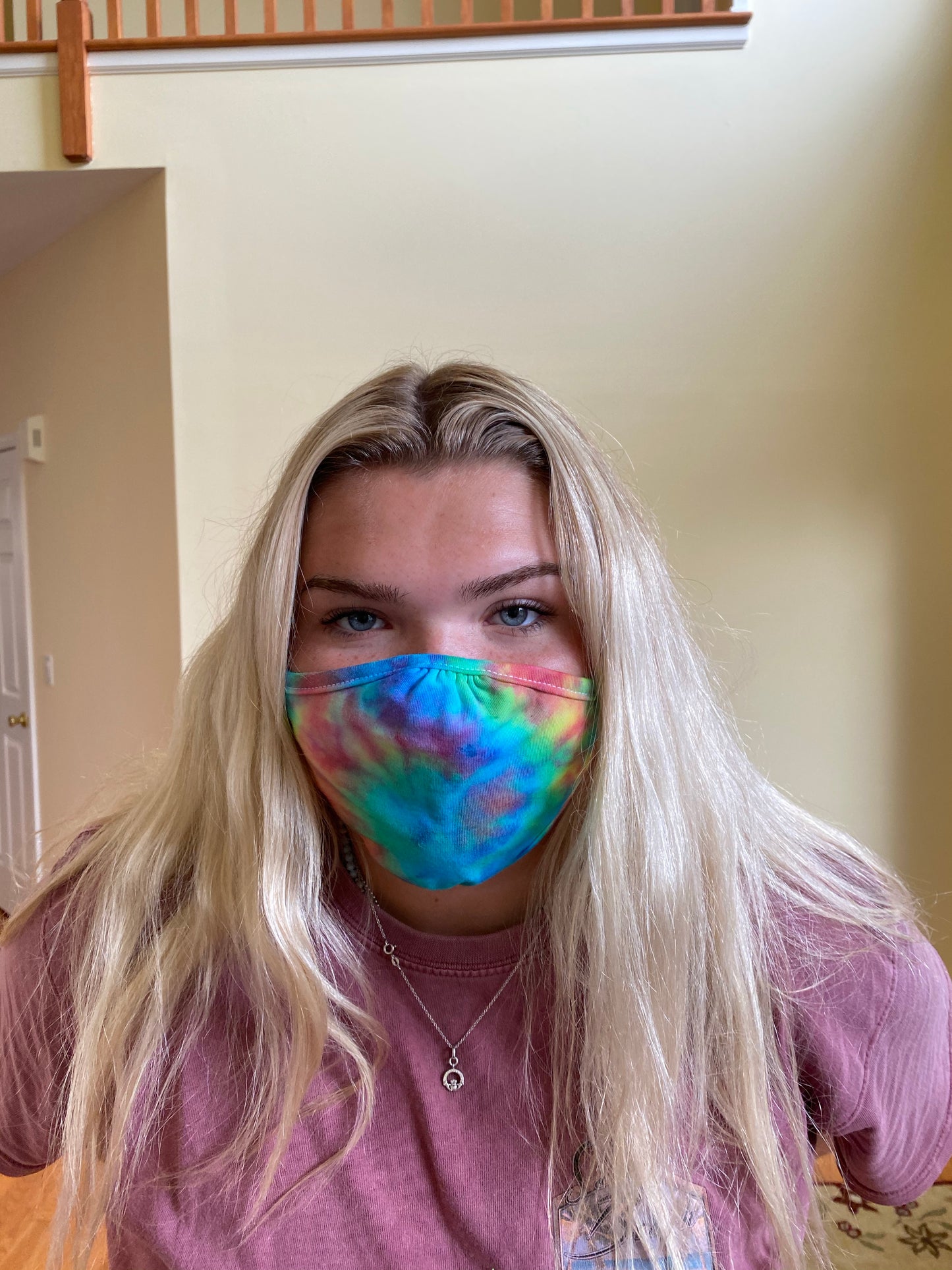 Tie dye face mask - Next Level Adult Eco Performance face cover
