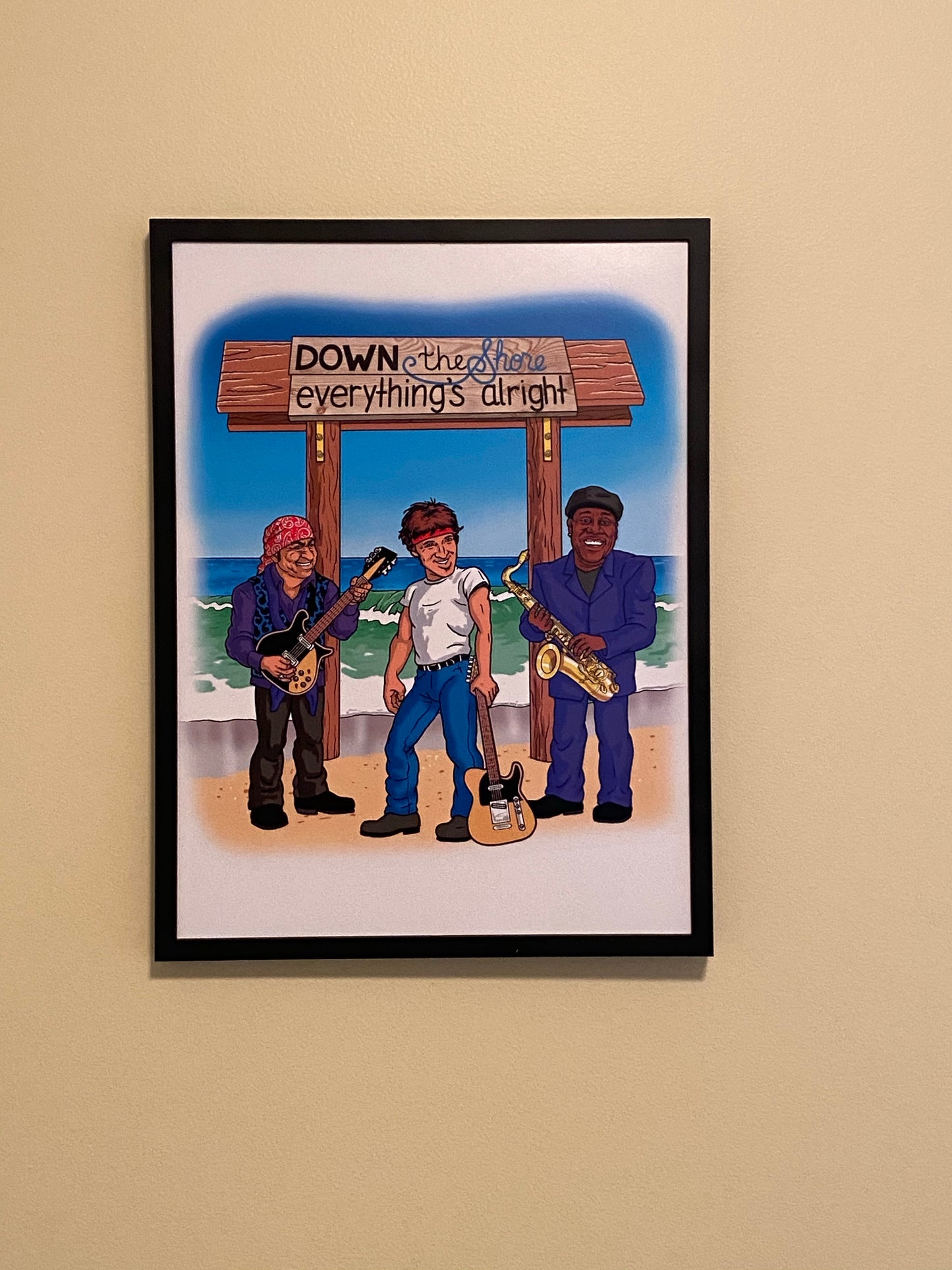 Bruce Springsteen Down the Shore everything’s alright 8x8 print - E street band