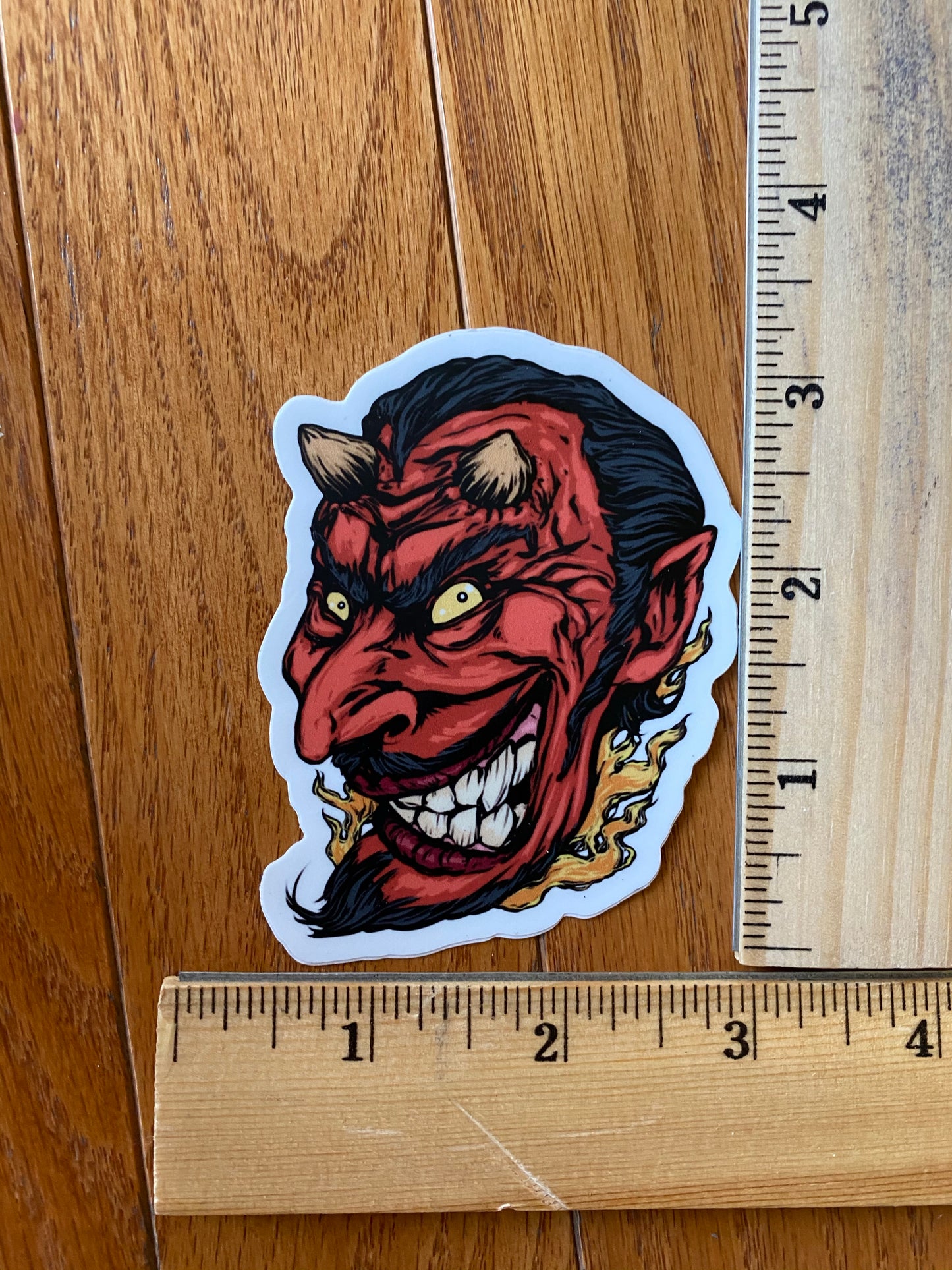 Devil head sticker 3.5 x 3.5! Not today satan