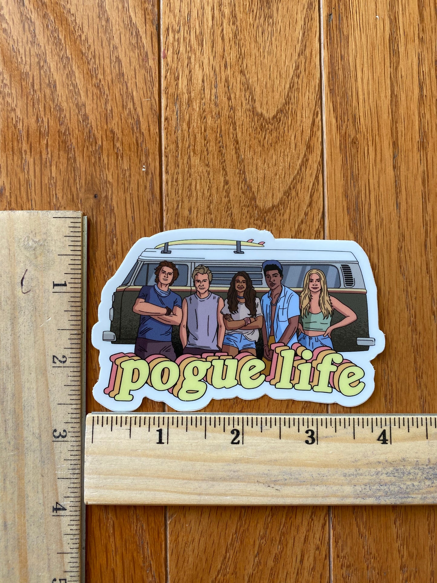 Pogue Life sticker with VW John B JJ Pope Kiara Sarah OBX