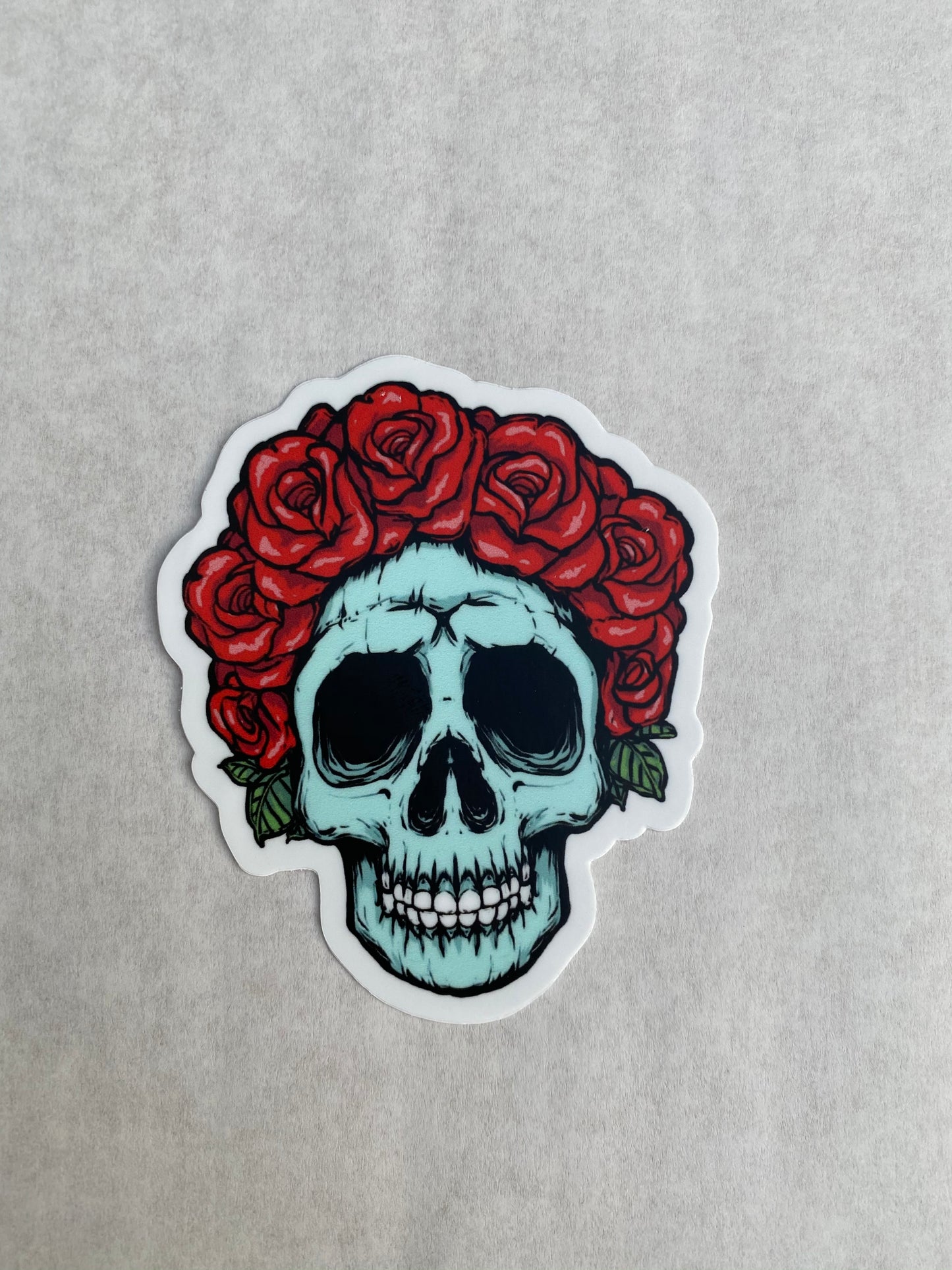 Skulls and Roses sticker - skull art