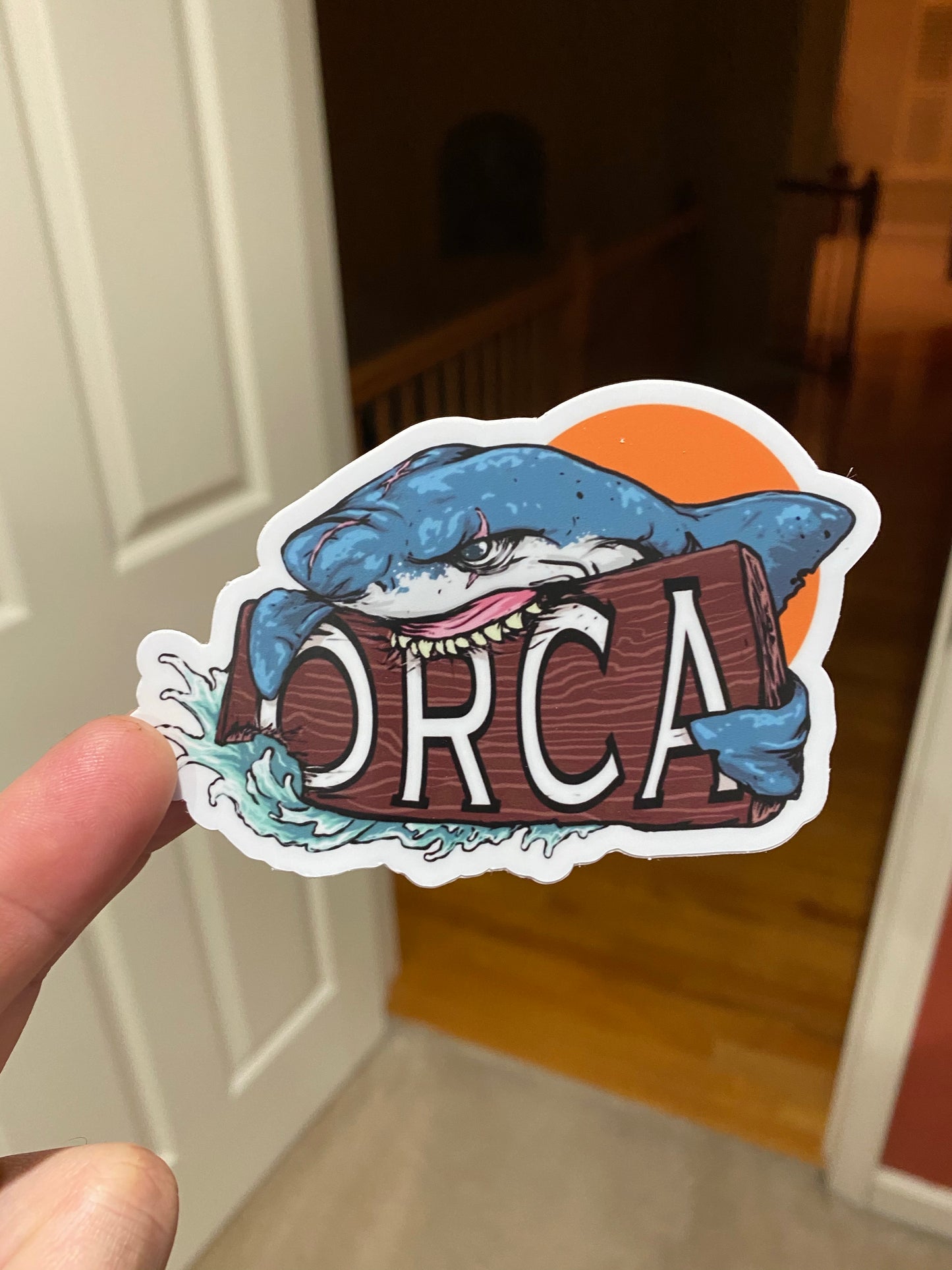 Jaws Orca shark week sticker - Amity island Marty and hooper tribute sticker