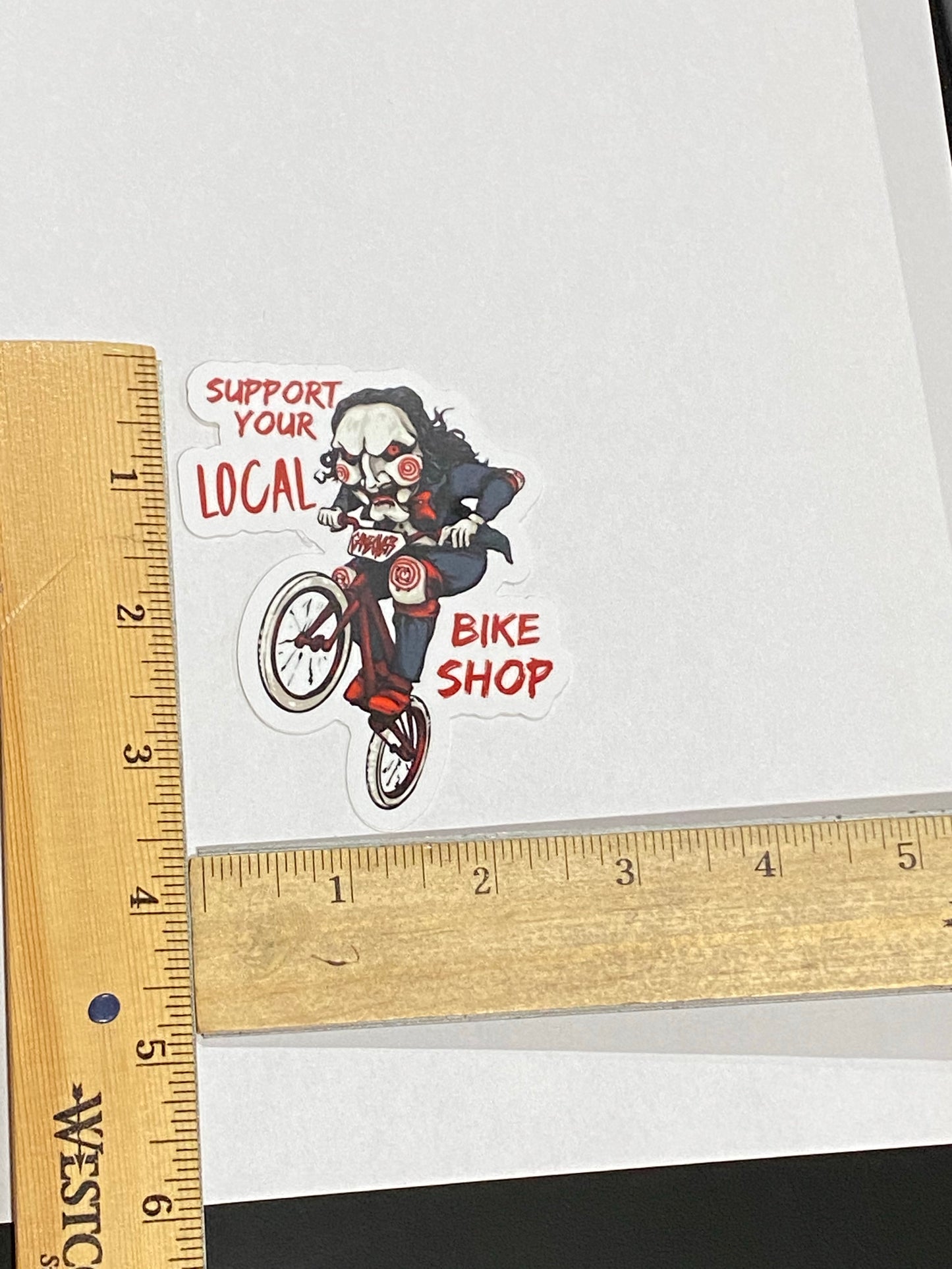Support your local bike shop - saw inspired horror BMX sticker