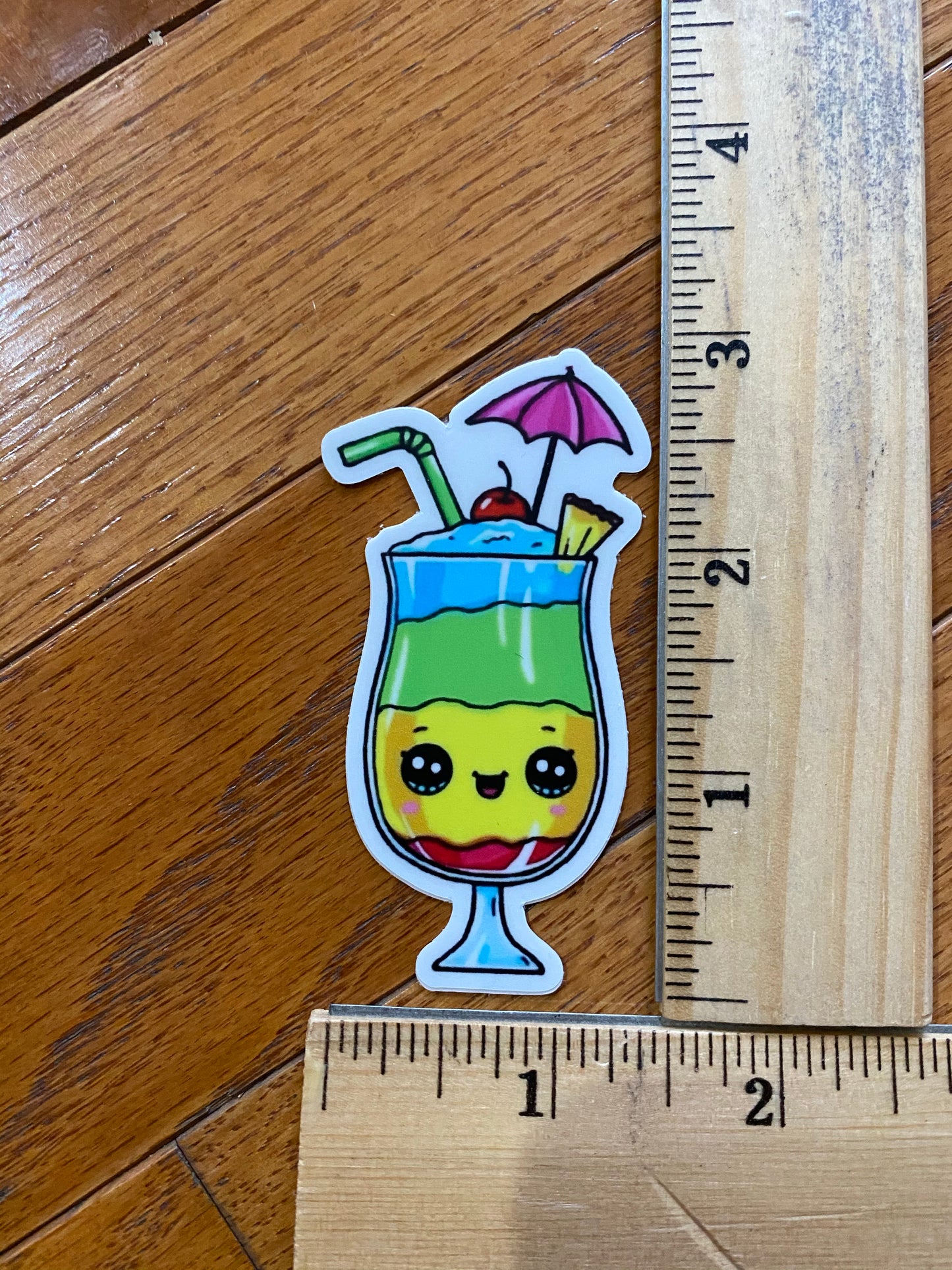 Beach smiling drink sticker - beach drinks