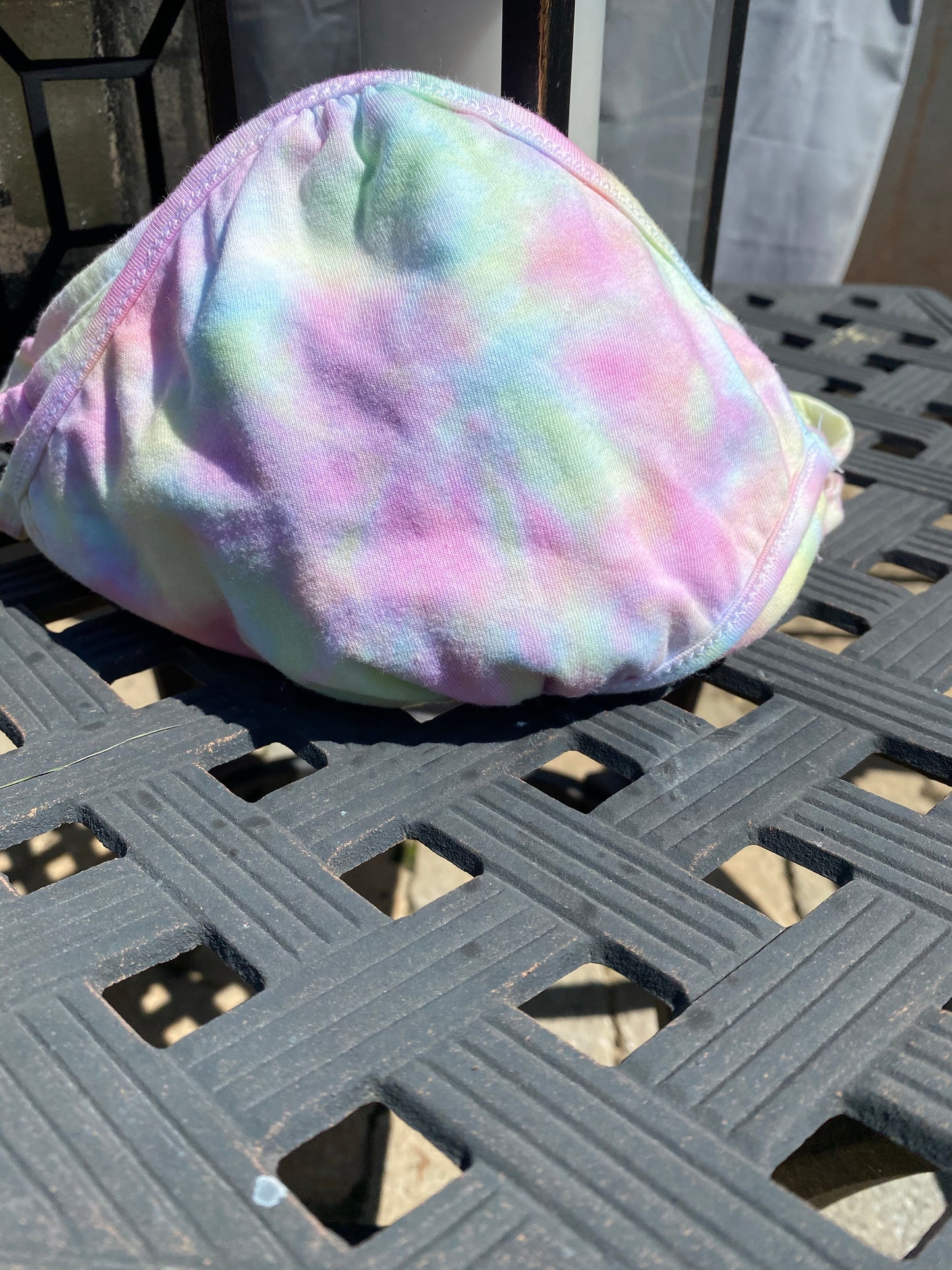 Tie dye face mask cotton candy - Next Level Adult Eco Performance face cover