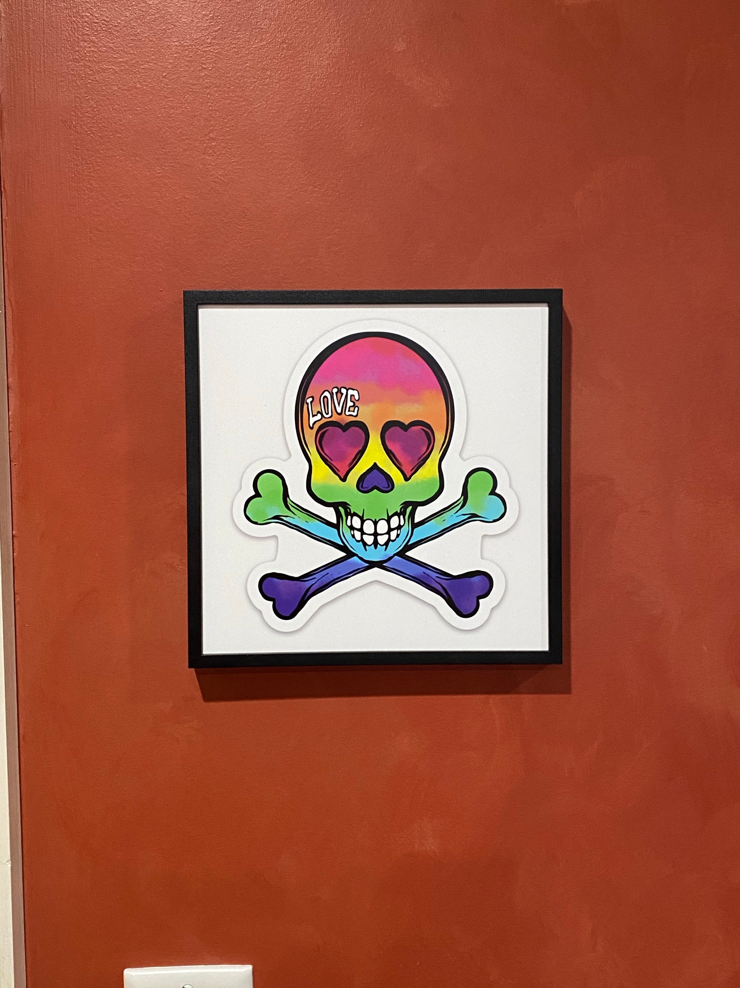 Peace love & skulls print - crossbones love
