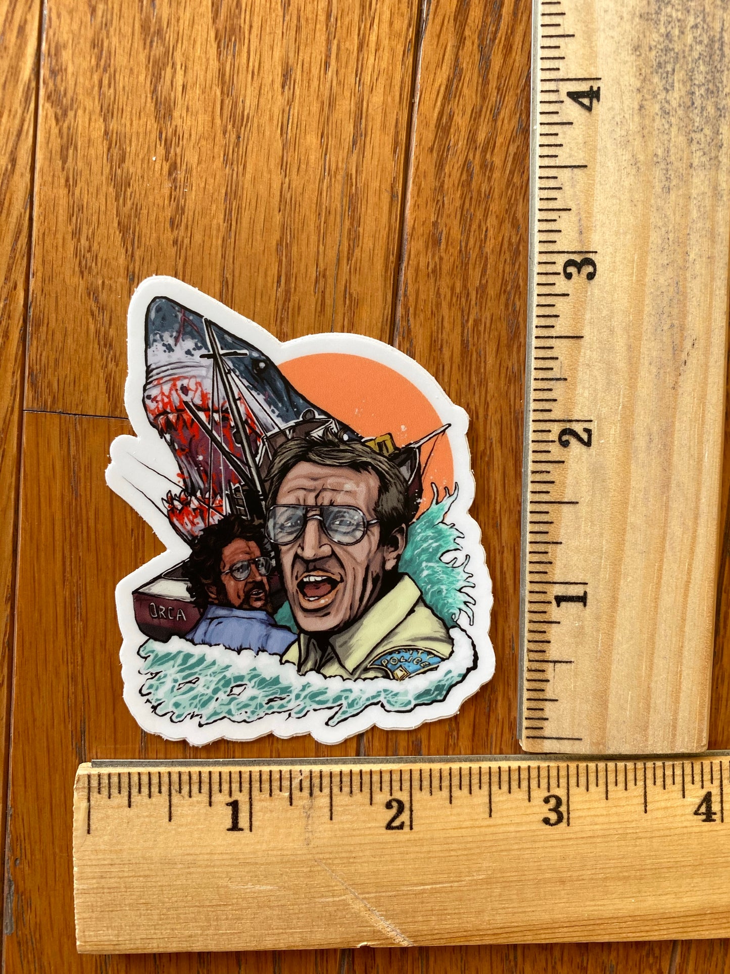 Jaws shark week sticker - Amity island Marty and hooper tribute sticker