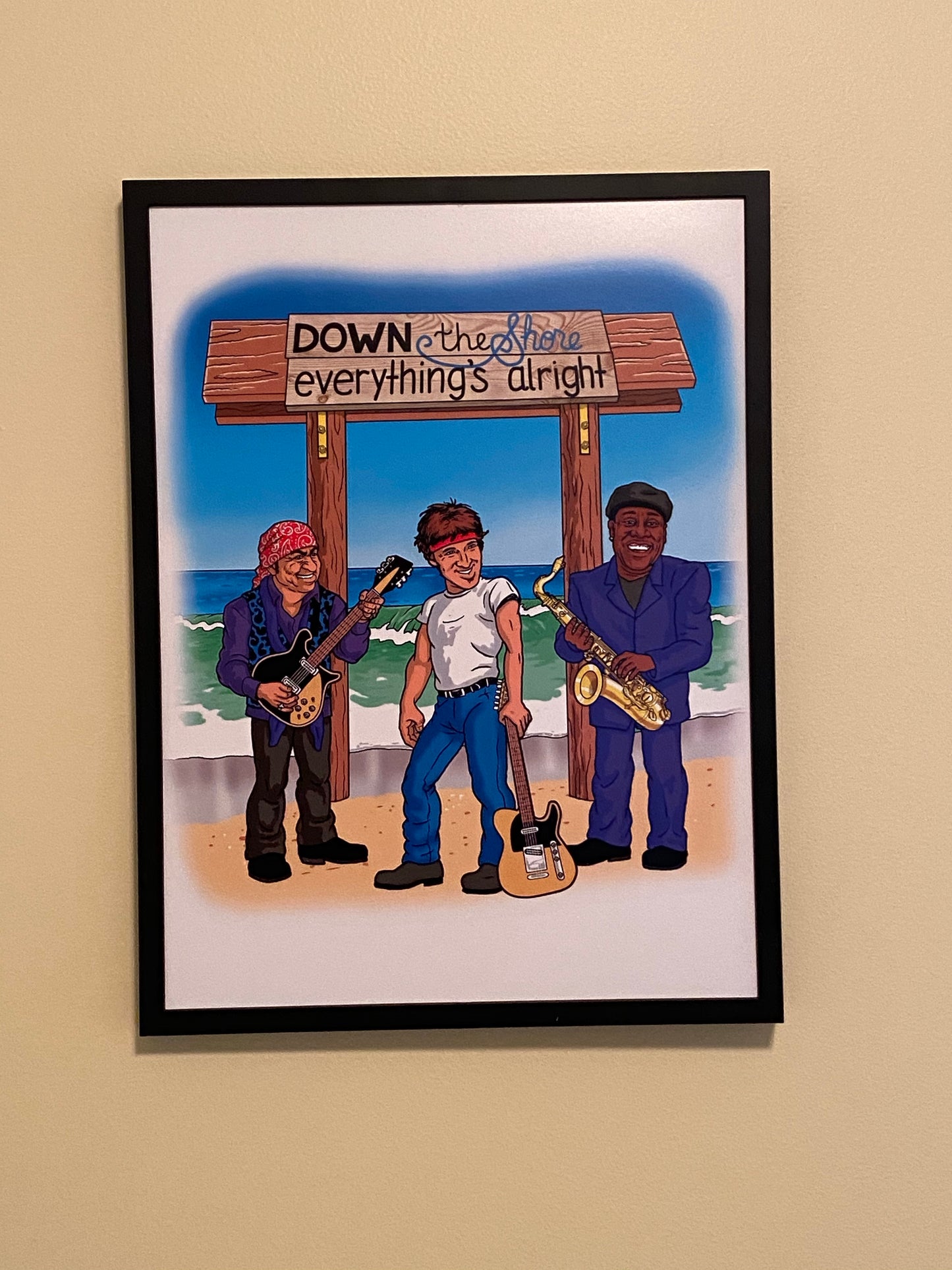 Bruce Springsteen Down the Shore everything’s alright 8x8 print - E street band