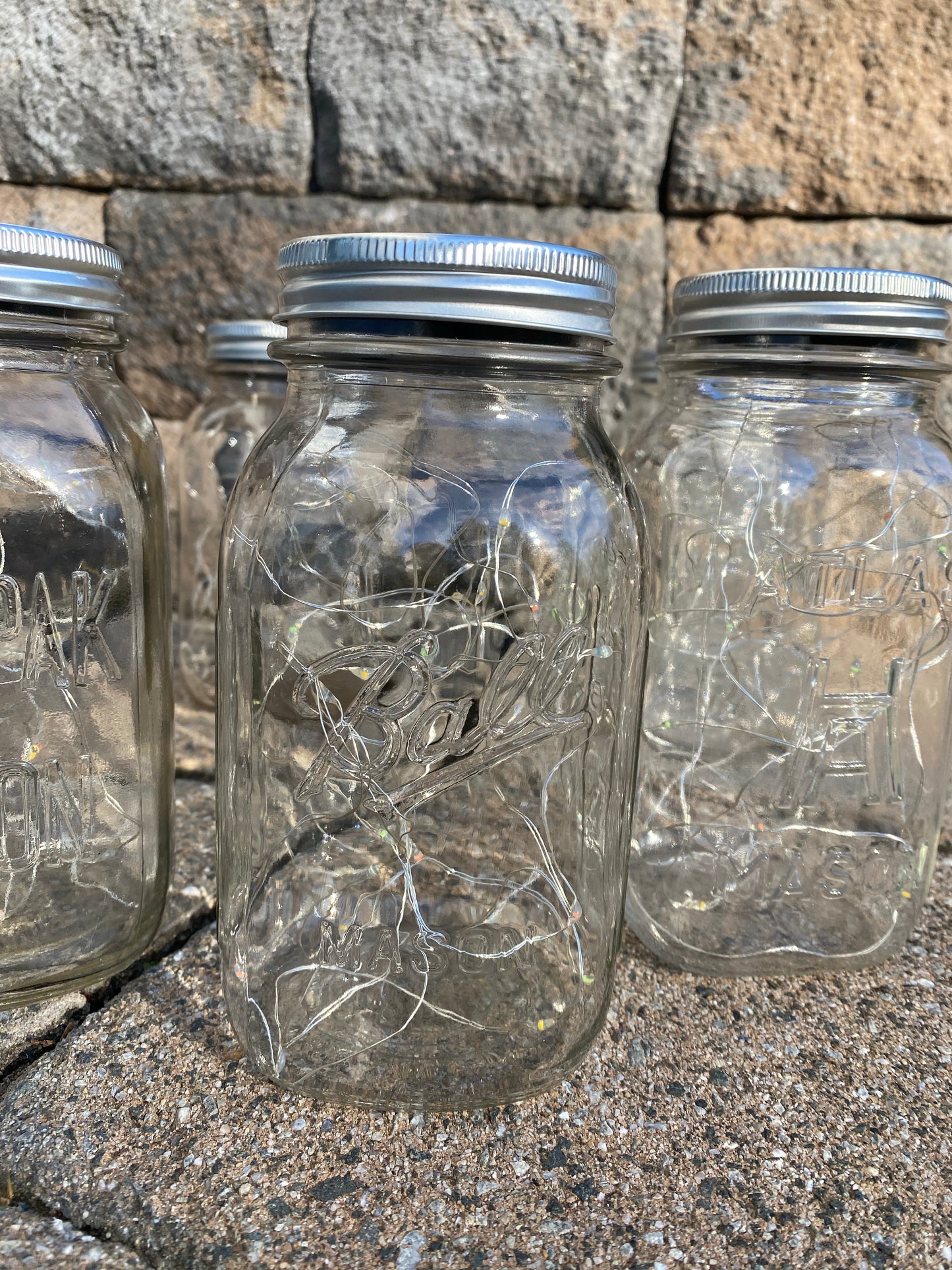 Vintage mason jar 32 oz fairy lights multi color all the rage