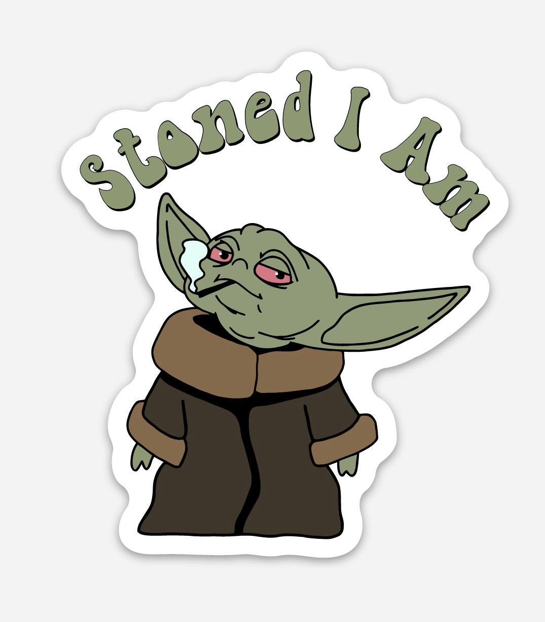baby yods 420 sticker stoned i am high times pot stickers the child sticker 420 friends lens wood designs