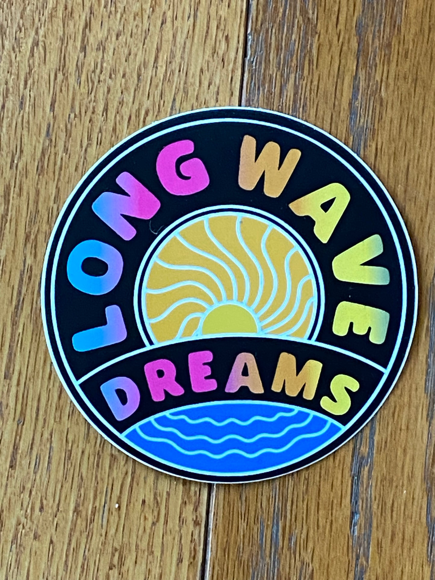 Long wave dreams - surf logo sticker - skull sticker long wave dreams surf sticker