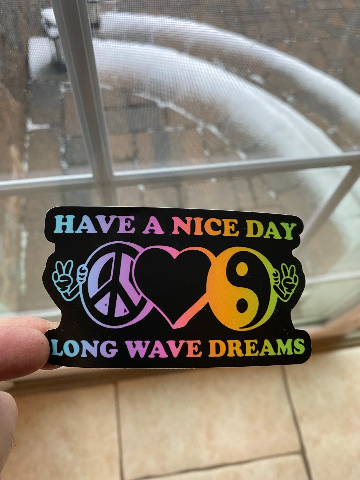Long wave dreams - have a nice day sticker