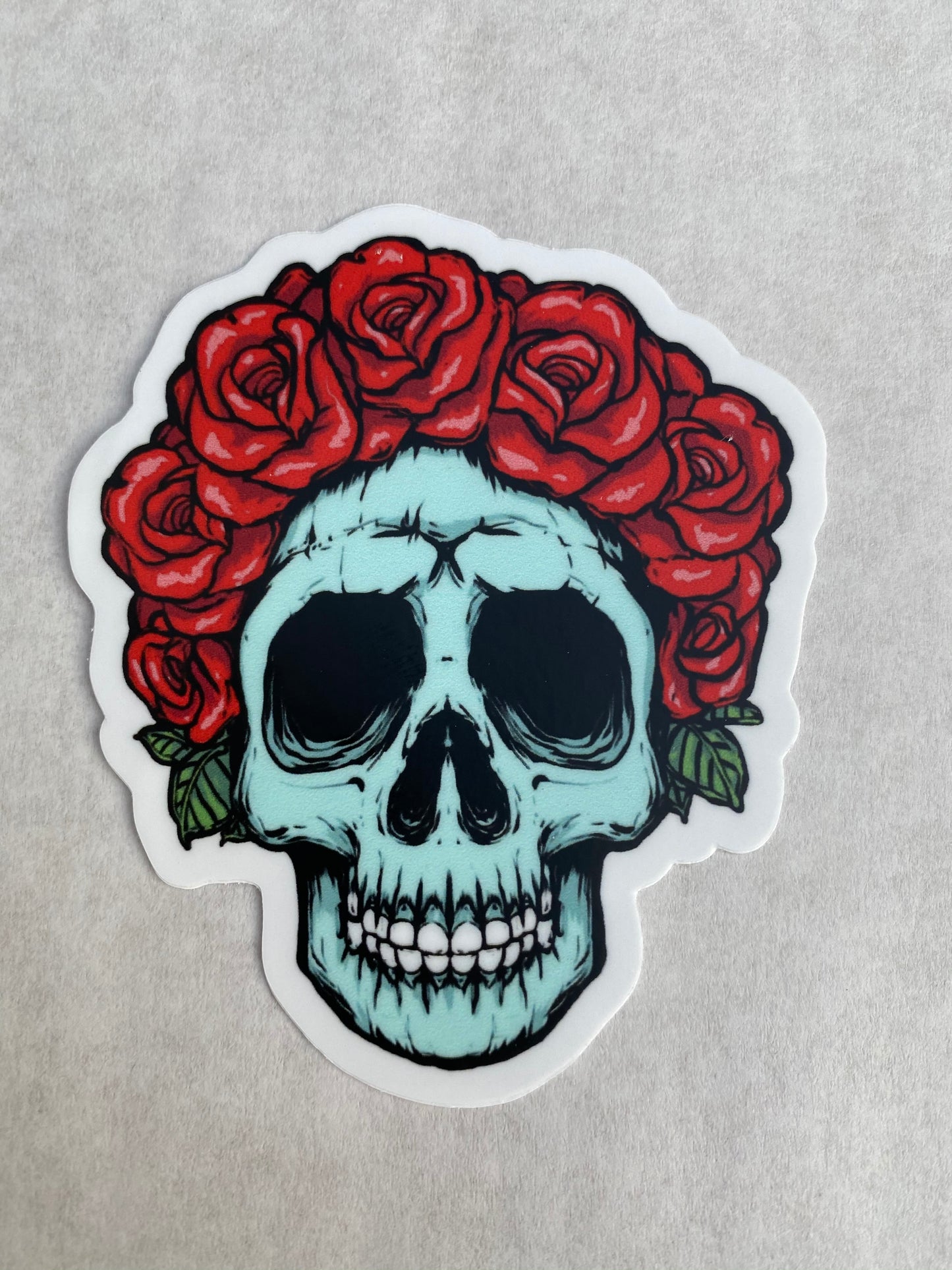 Skulls and Roses sticker - skull art
