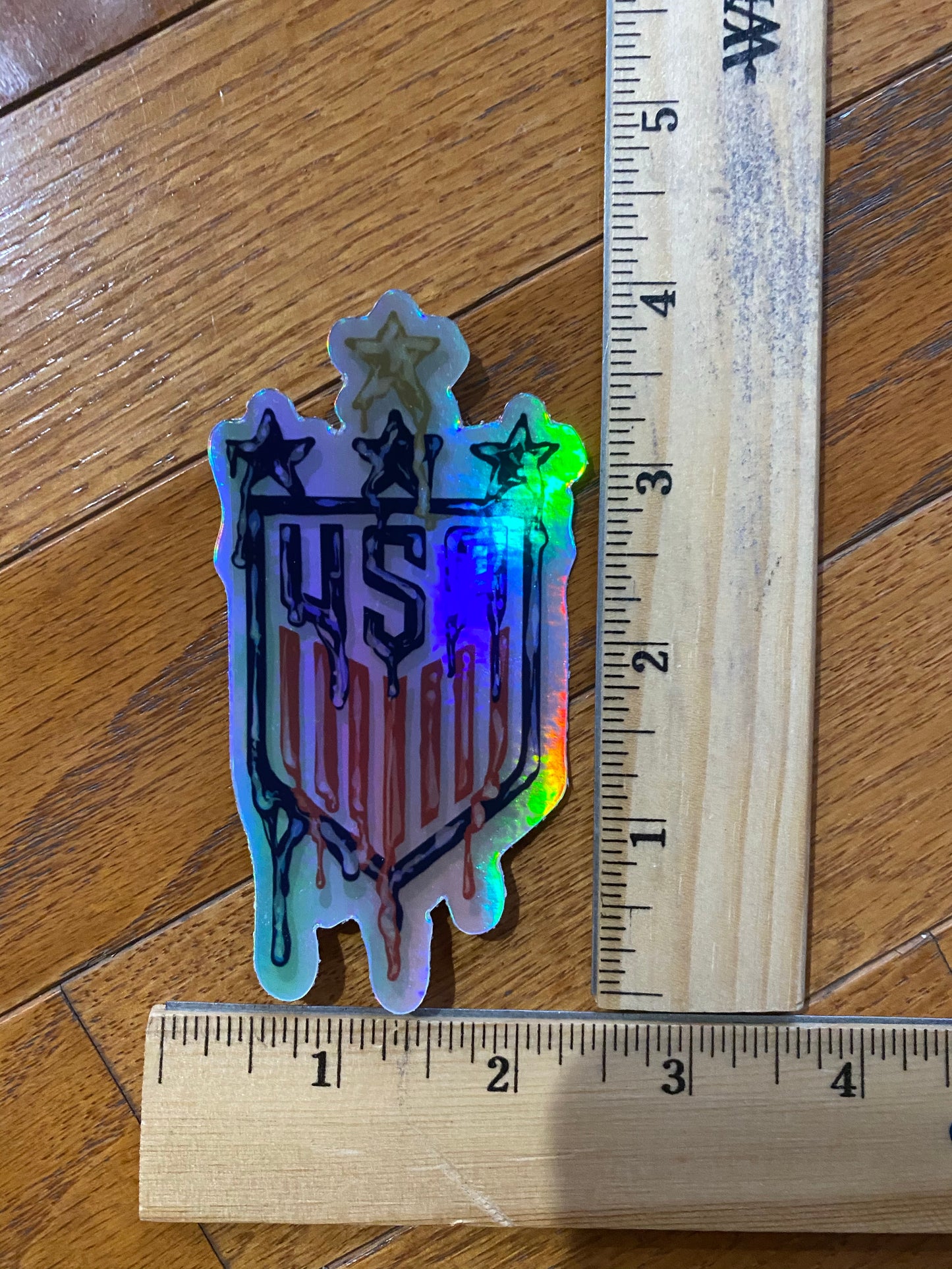 USA holographic USWNT team drip design USA 4 stars