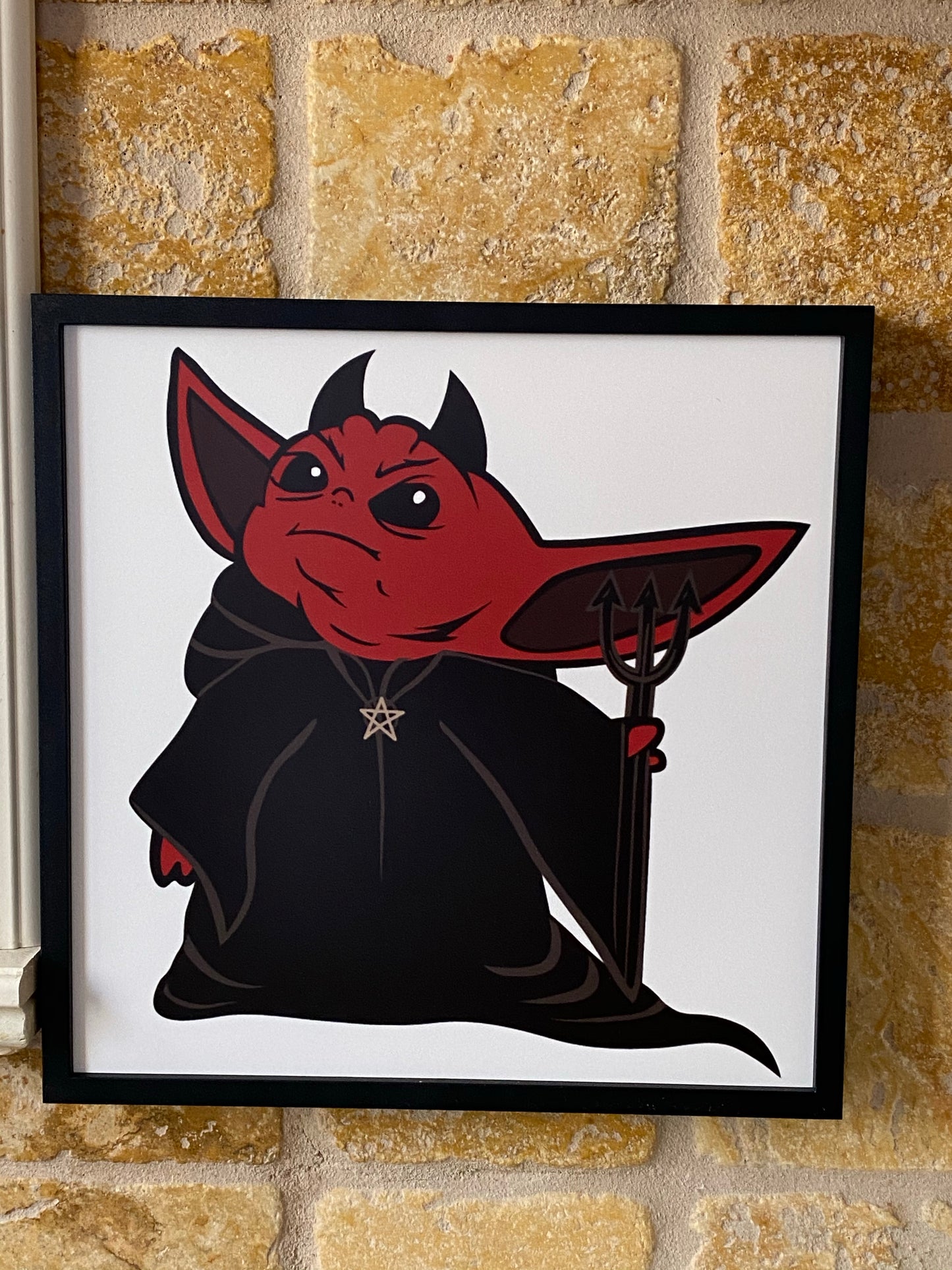 The evil child 8x8 print - super cute rendition - created by artist Penny slice