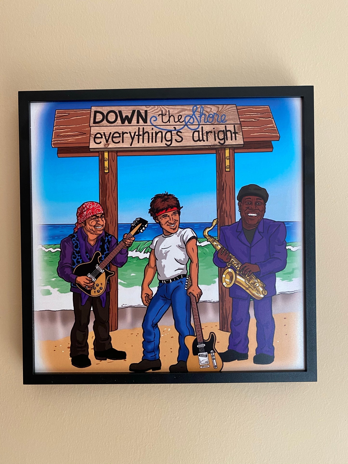 Bruce Springsteen Down the Shore everything’s alright 8x8 print - E street band