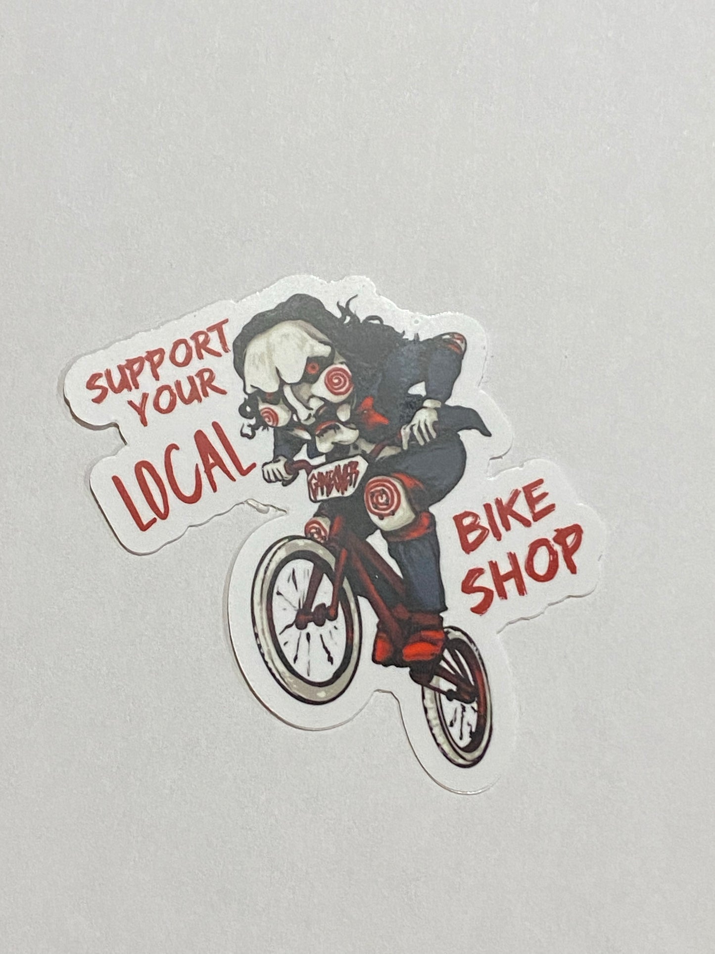Support your local bike shop - saw inspired horror BMX sticker