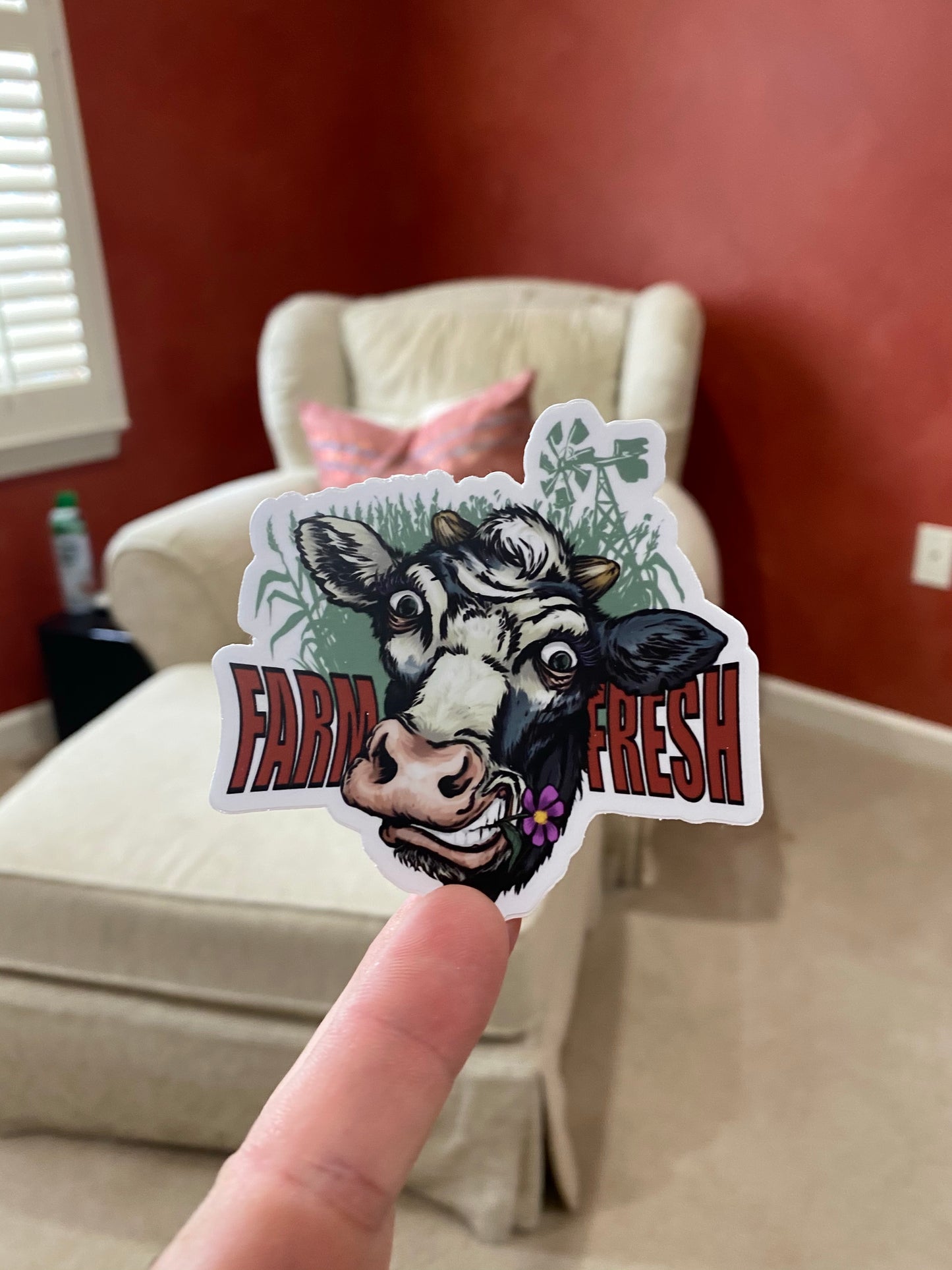 Farm Fresh sticker collection - cow sticker