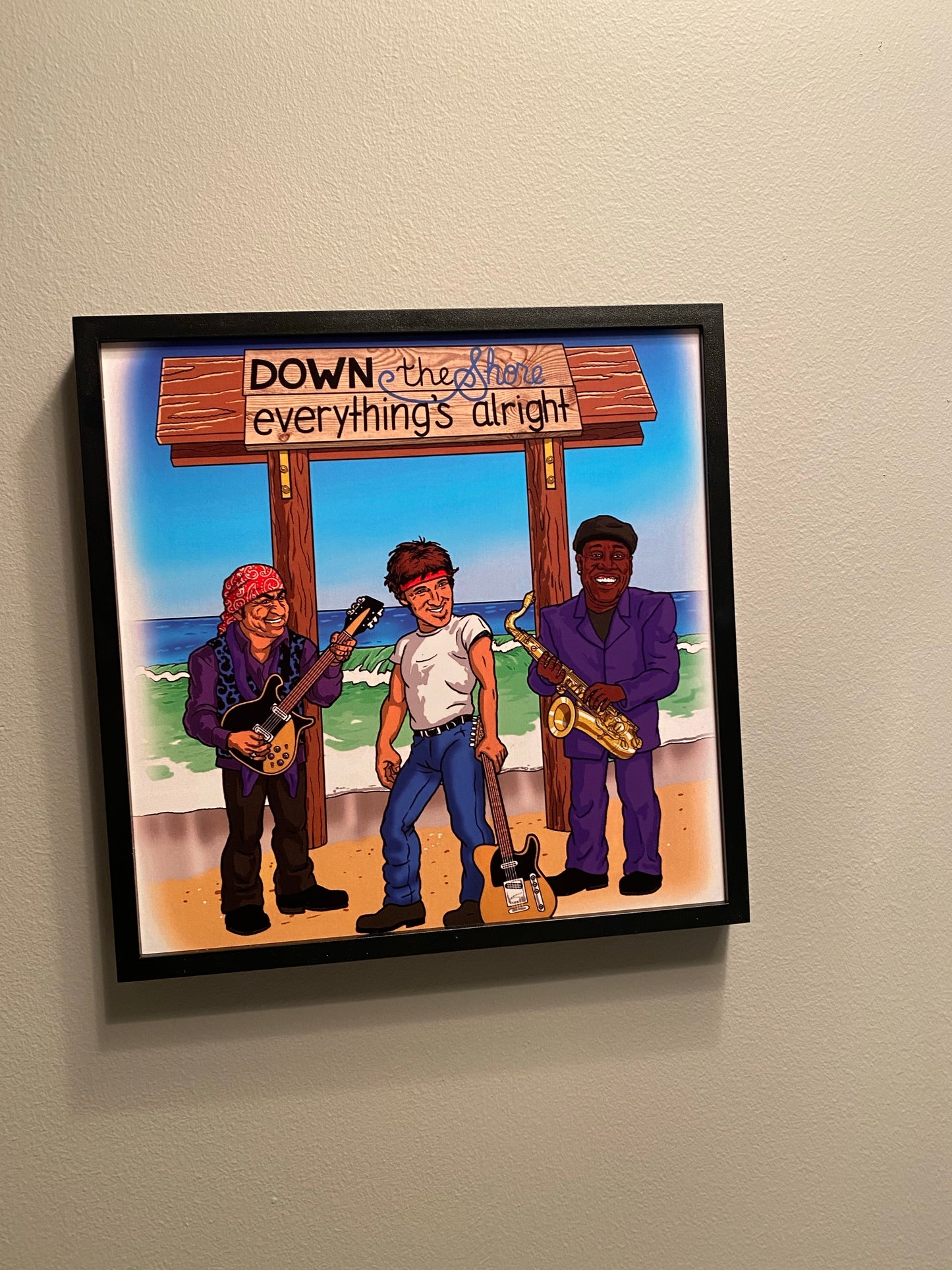 Bruce Springsteen Down the Shore everything’s alright 8x8 print - E street band
