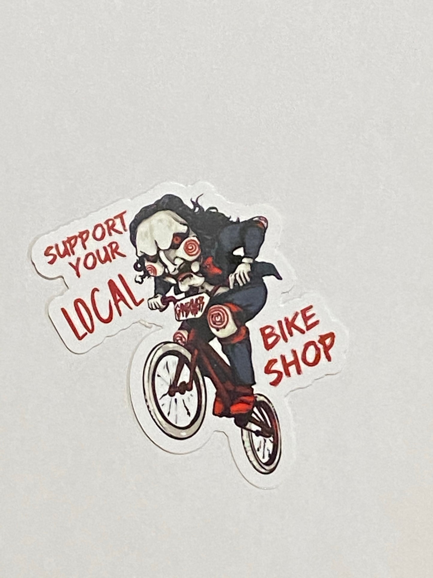 Support your local bike shop - saw inspired horror BMX sticker