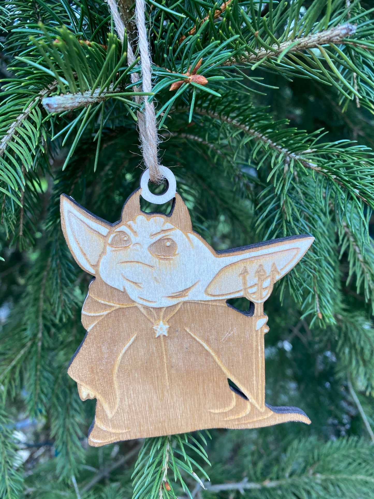 The evil child - super cute wood ornament - created by artist Penny slice