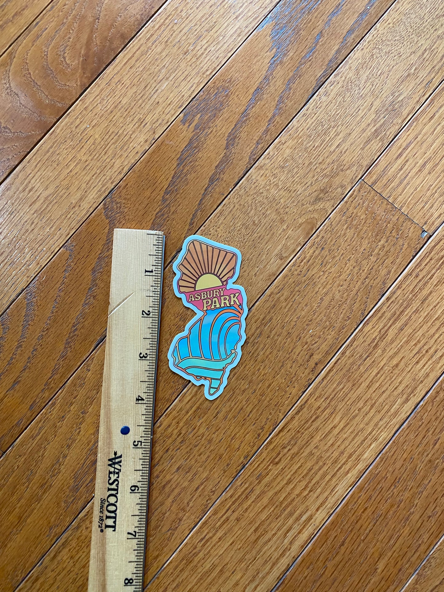 Asbury Park NJ state vinyl sticker - New Jersey beach house