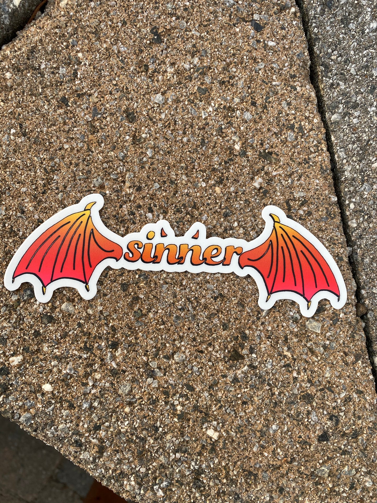 Devil sinner wings sticker - cute devil wings sticker