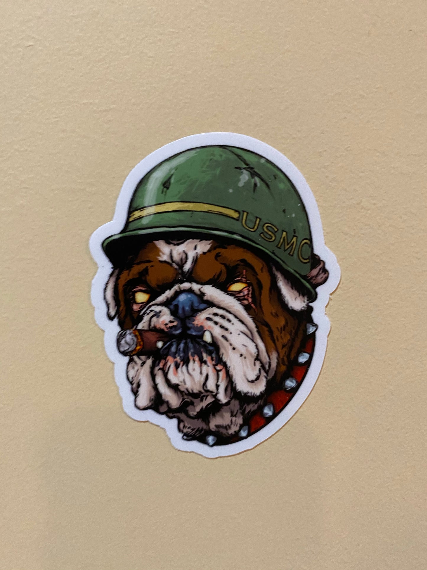 USMC bulldog support our troops - semper fi always faithful sticker - bulldog usmc
