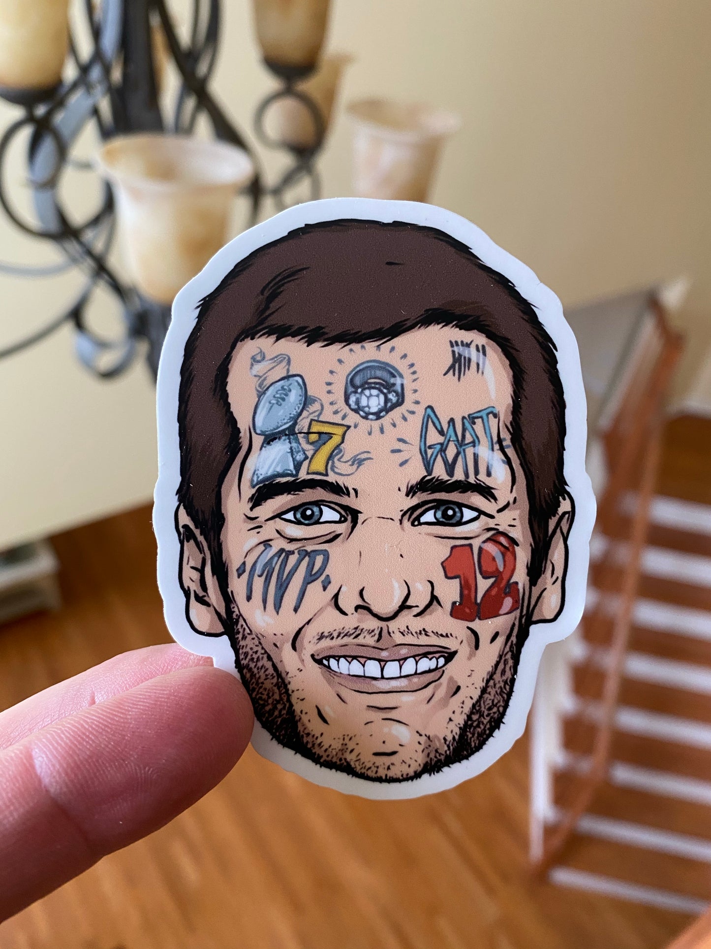 Super bowl MVP Tom Brady tribute sticker 3.5 x 3
